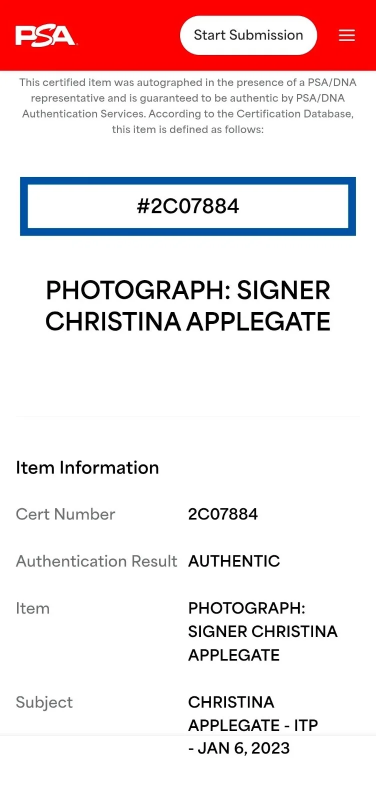 Christina Applegate — Christina Applegate Autograph Alvin and the Chipmunks: Chipwrecked PSA DNA ITP, изображение 2