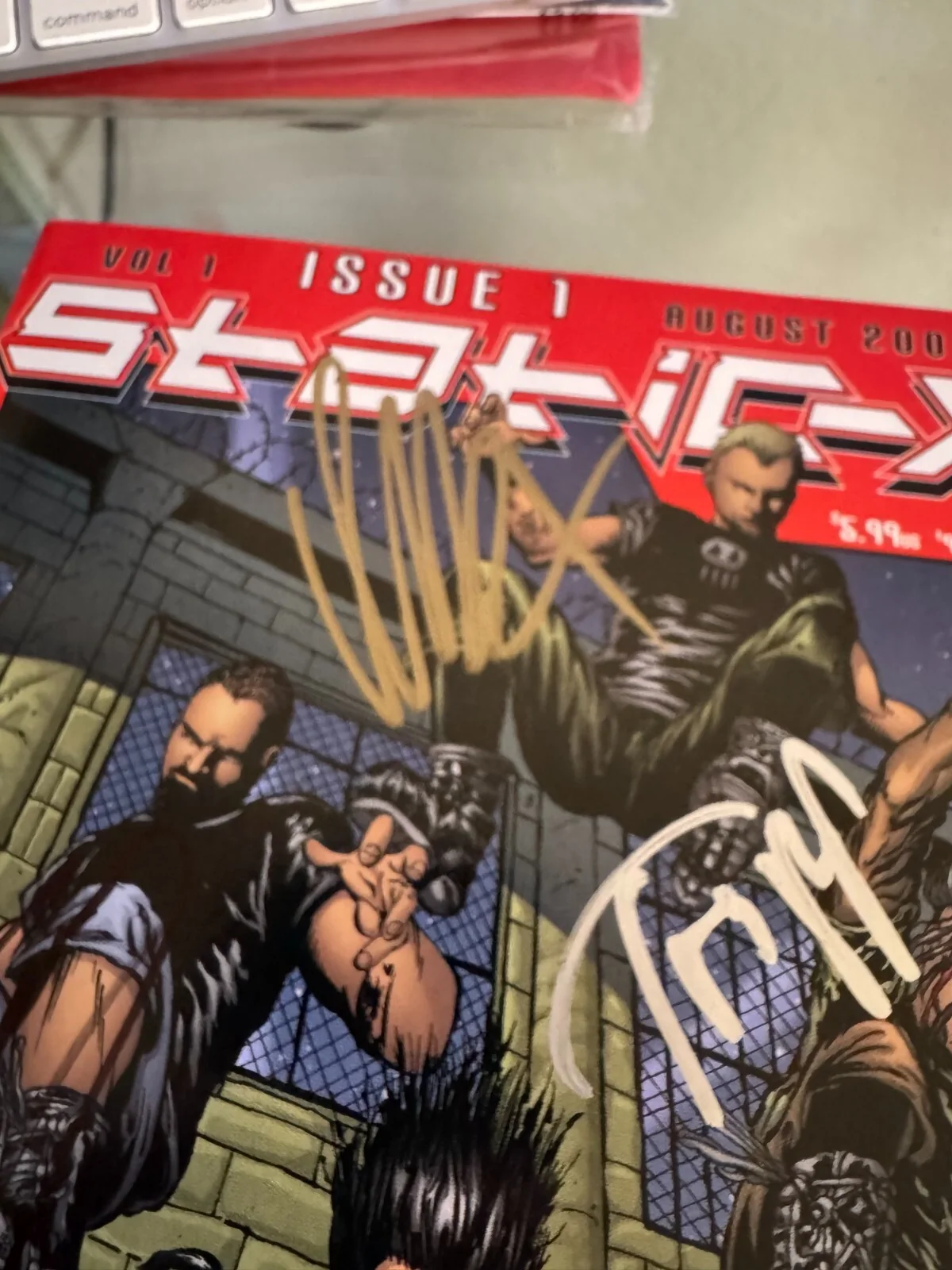 VERY RARE - STATIC-X CHAOS MUSIC COMICS #1 AUTOGRAPHED - W/CD -, image 3