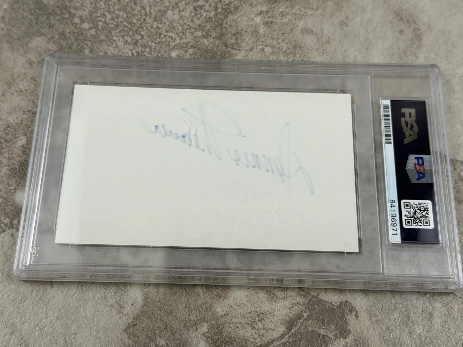 Dennis Weaver — Dennis Weaver Signed 3x5 Index Card Gunsmoke McCloud Actor WESTERN PSA, изображение 2