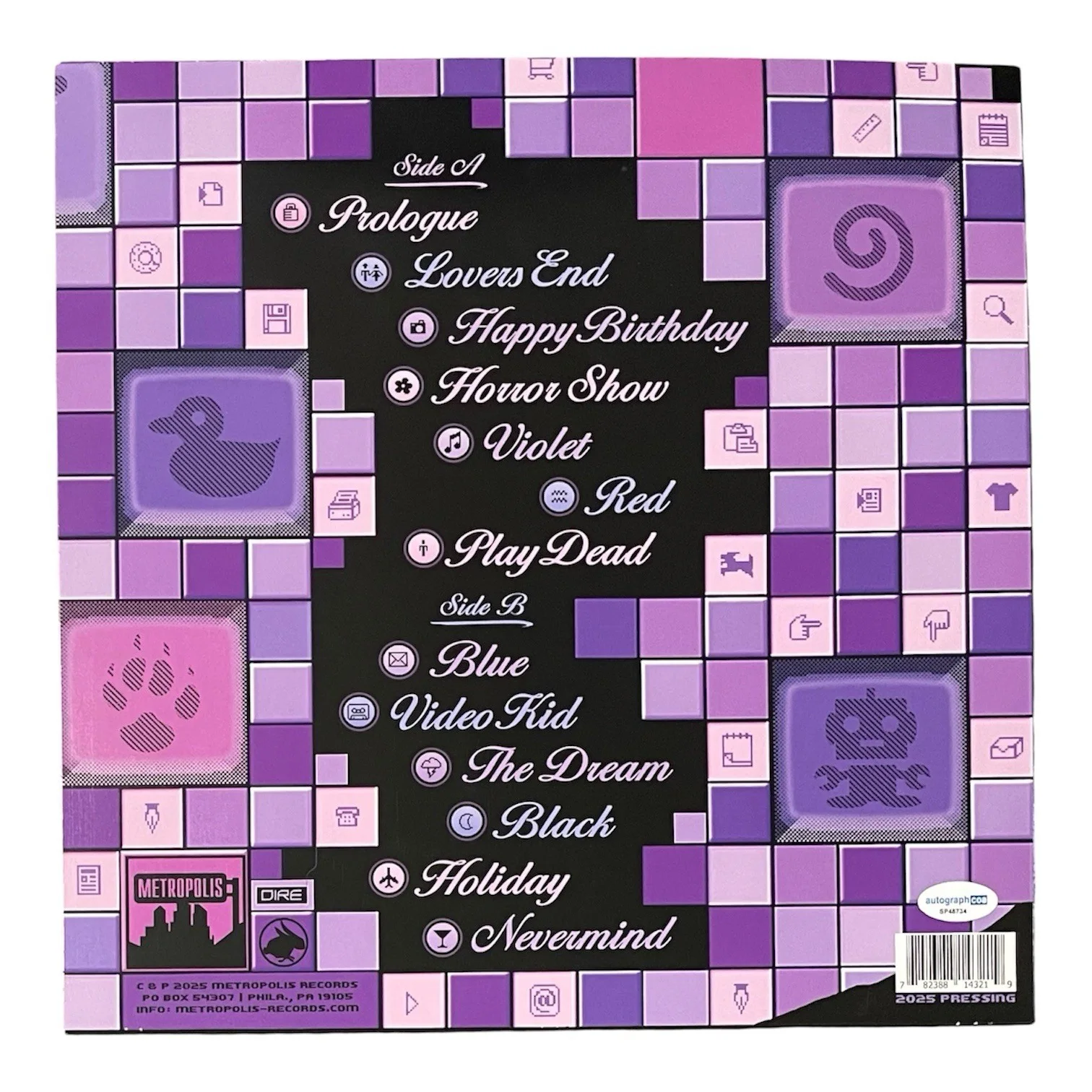 Chibi Taylor Signed Autographed The Birthday Massacre Violet Vinyl Record ACOA, изображение 5