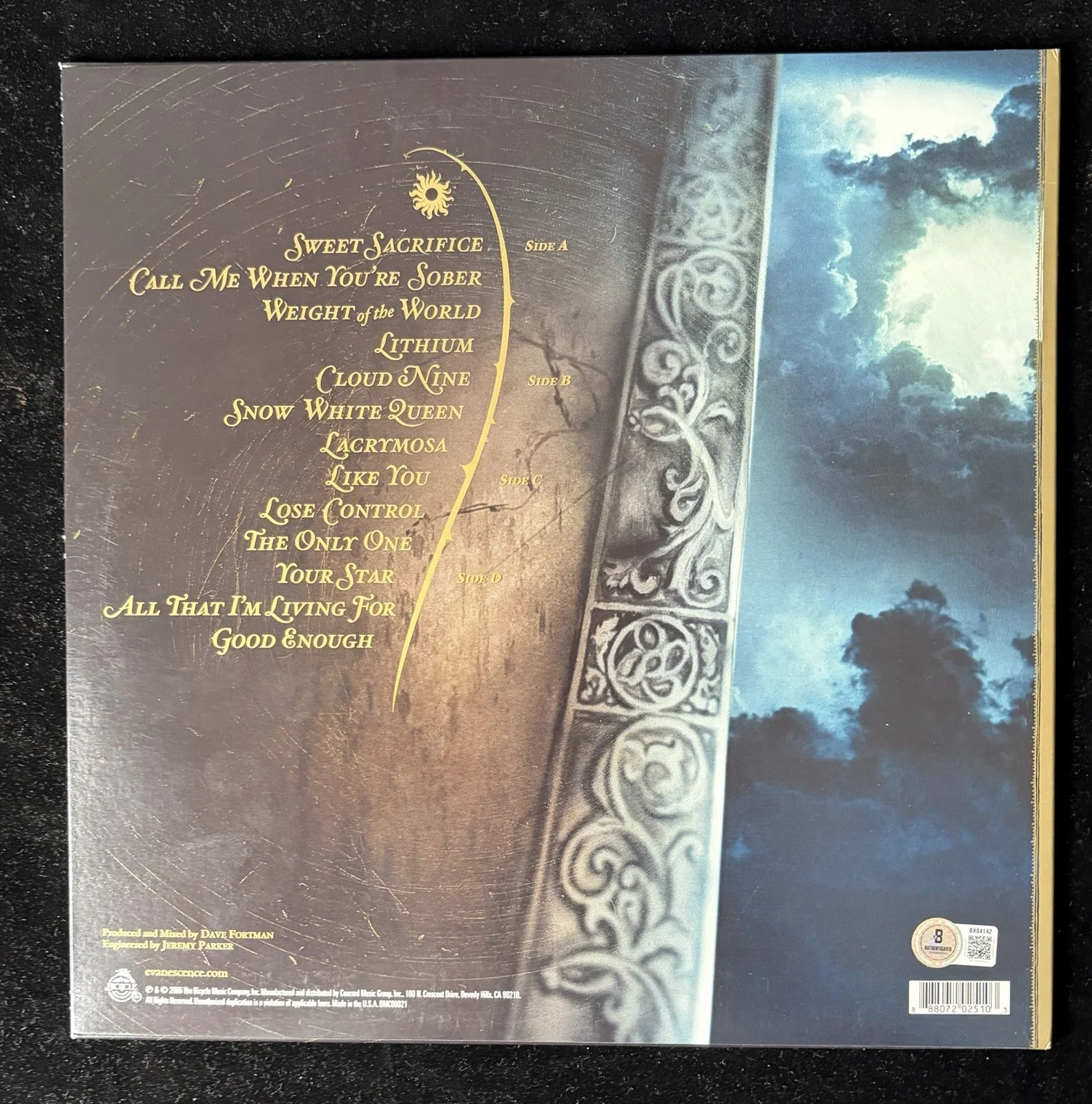 Amy Lee signed vinyl album EVANESENCE THE OPEN DOOR BAS Beckett COA Autograph, изображение 3