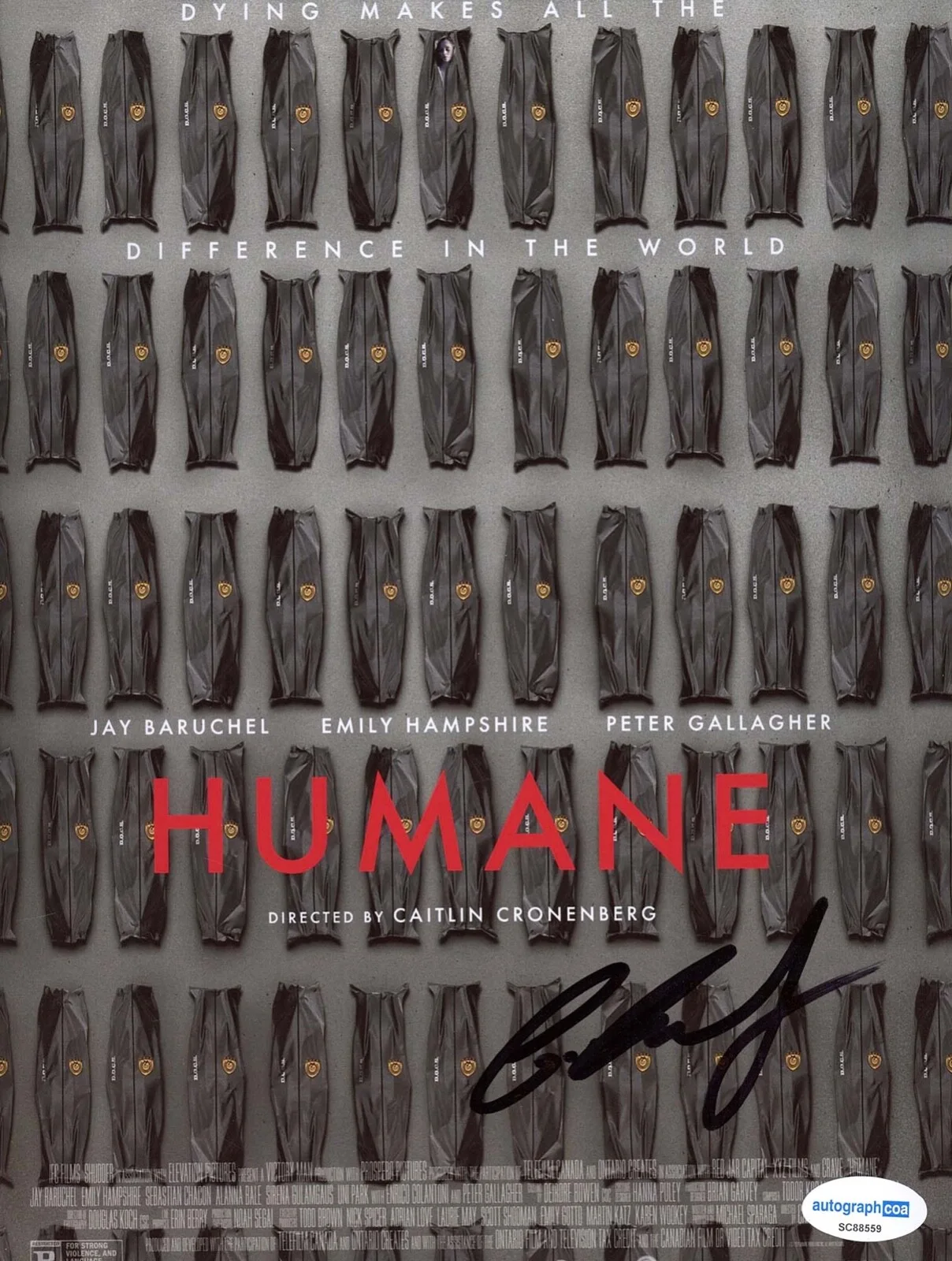 Caitlin Cronenberg — Caitlin Cronenberg signed "HUMANE" 8x10 Photo b EXACT PROOF Director ACOA COA, изображение 4