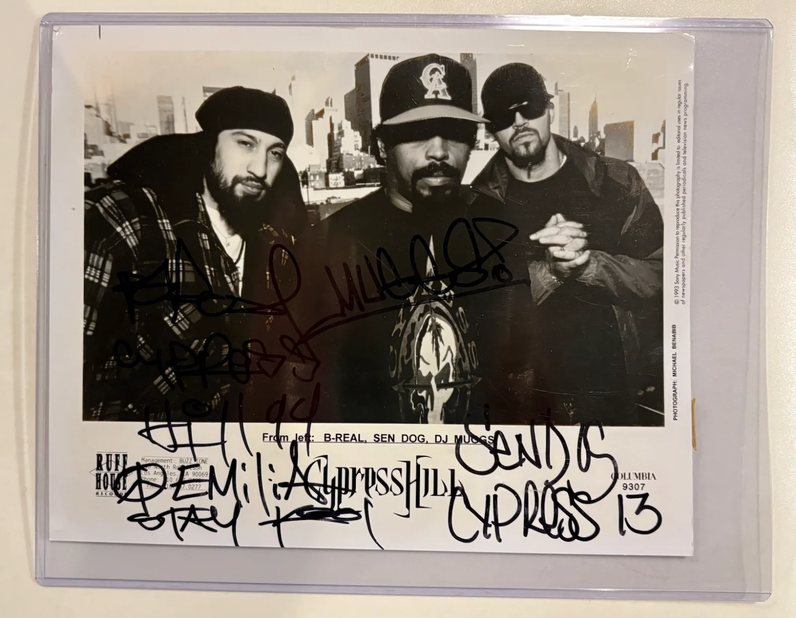 Cypress Hill Triple Signed Photo BAS LOA B-Real Sen Dog DJ Muggs, изображение 3