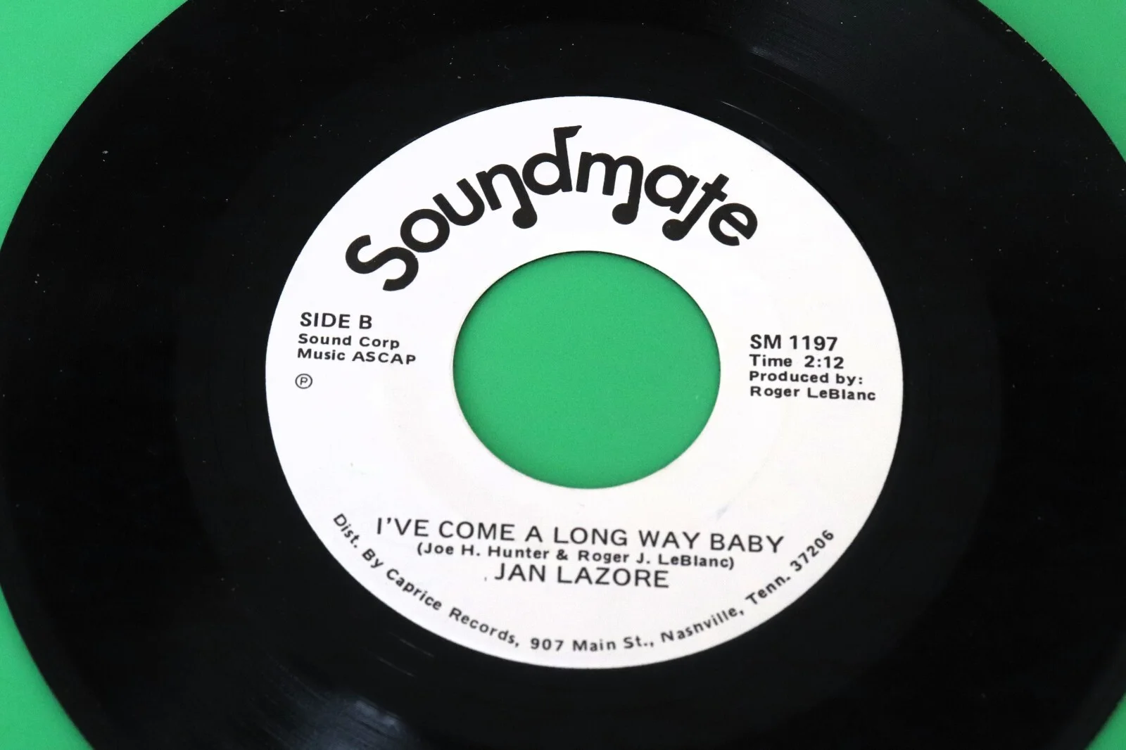 JAN LAZORE 45 RARE AUTOGRAPH Rainbow Rider / I've Come a Long Way SOUNDMATE 1197, изображение 2