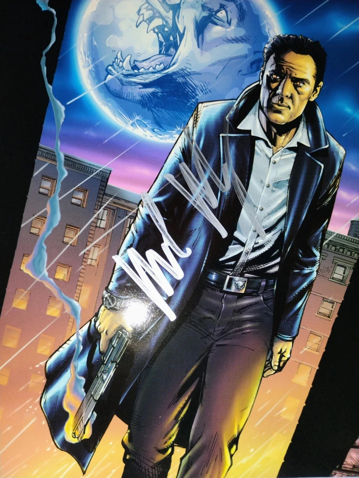 Michael Madsen — Michael Madsen signed 8X12 SHIFTER Fangoria Comics Photo Cardstock 2007 Wizard, изображение 3
