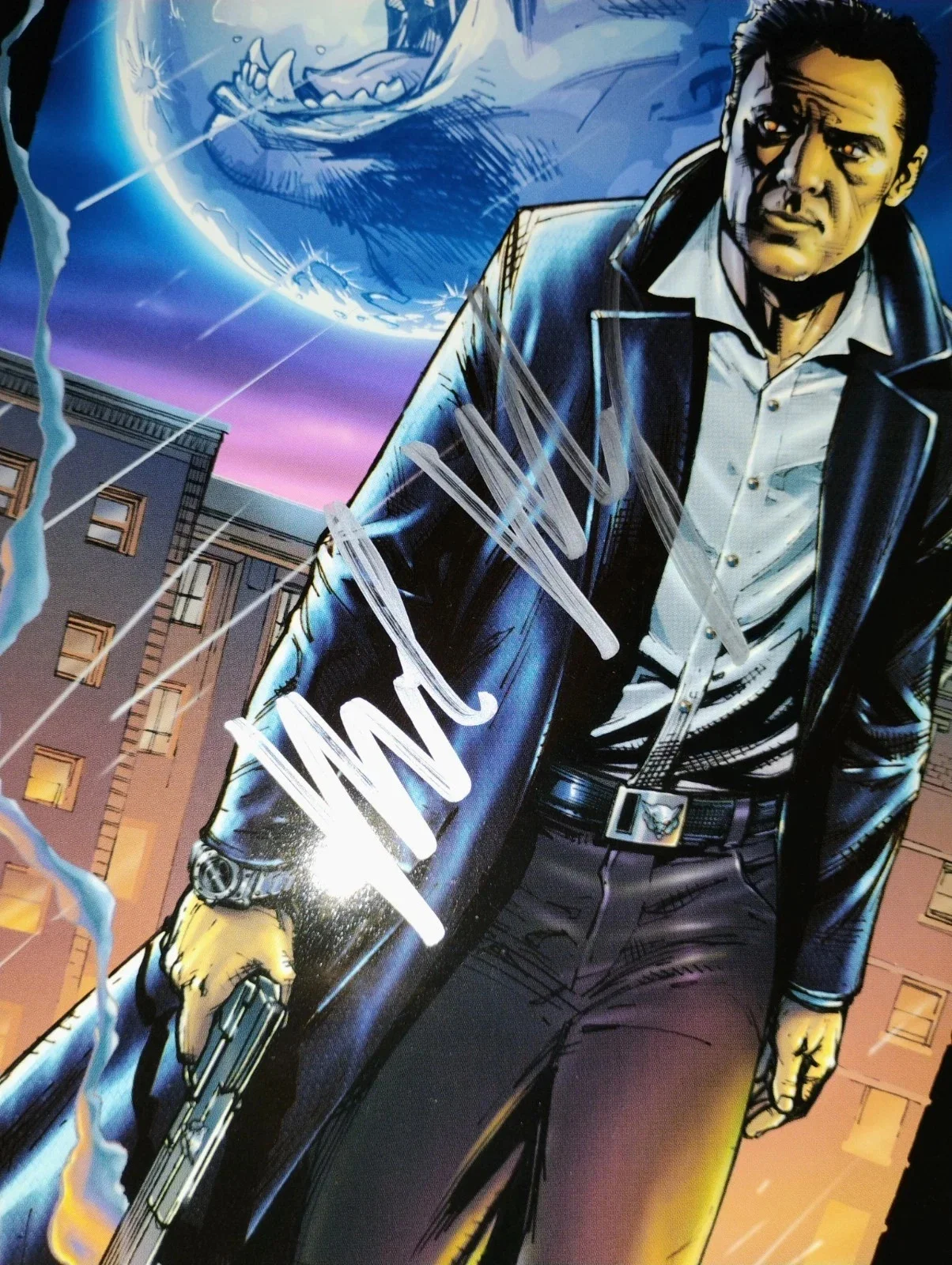 Michael Madsen — Michael Madsen signed 8X12 SHIFTER Fangoria Comics Photo Cardstock 2007 Wizard, изображение 4