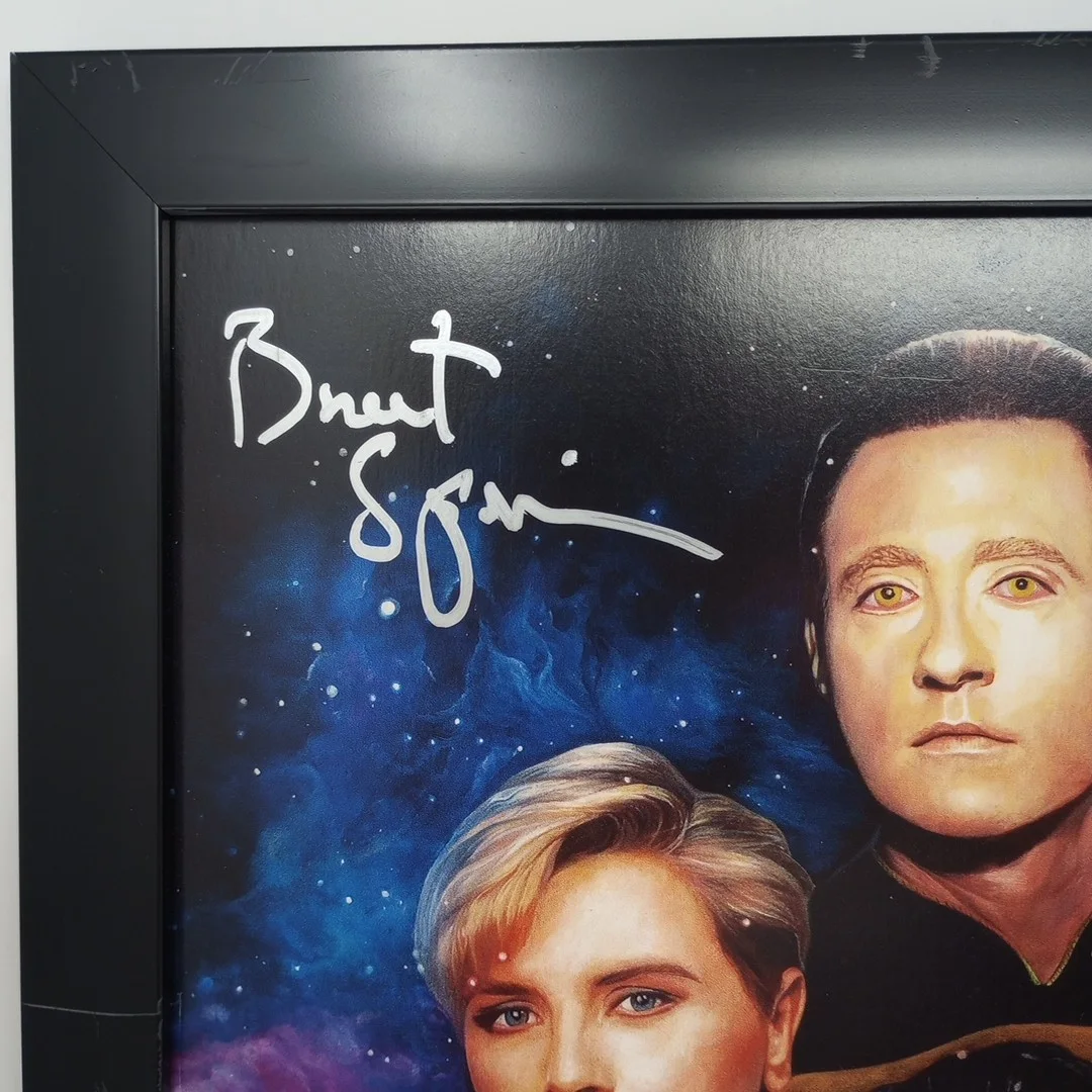 Brent Spiner, Denise Crosby, Levar Burton, Gates McFadden — Star Trek TNG Signed & Framed Print JSA (Spiner, Crosby, Burton, McFadden), изображение 3