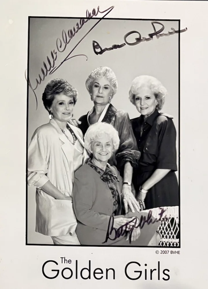 Betty White + Beatrice Arthur + Rue McClanahan — Triple-Signed w/ Full LOA – Betty White + Beatrice Arthur + Rue McClanahan