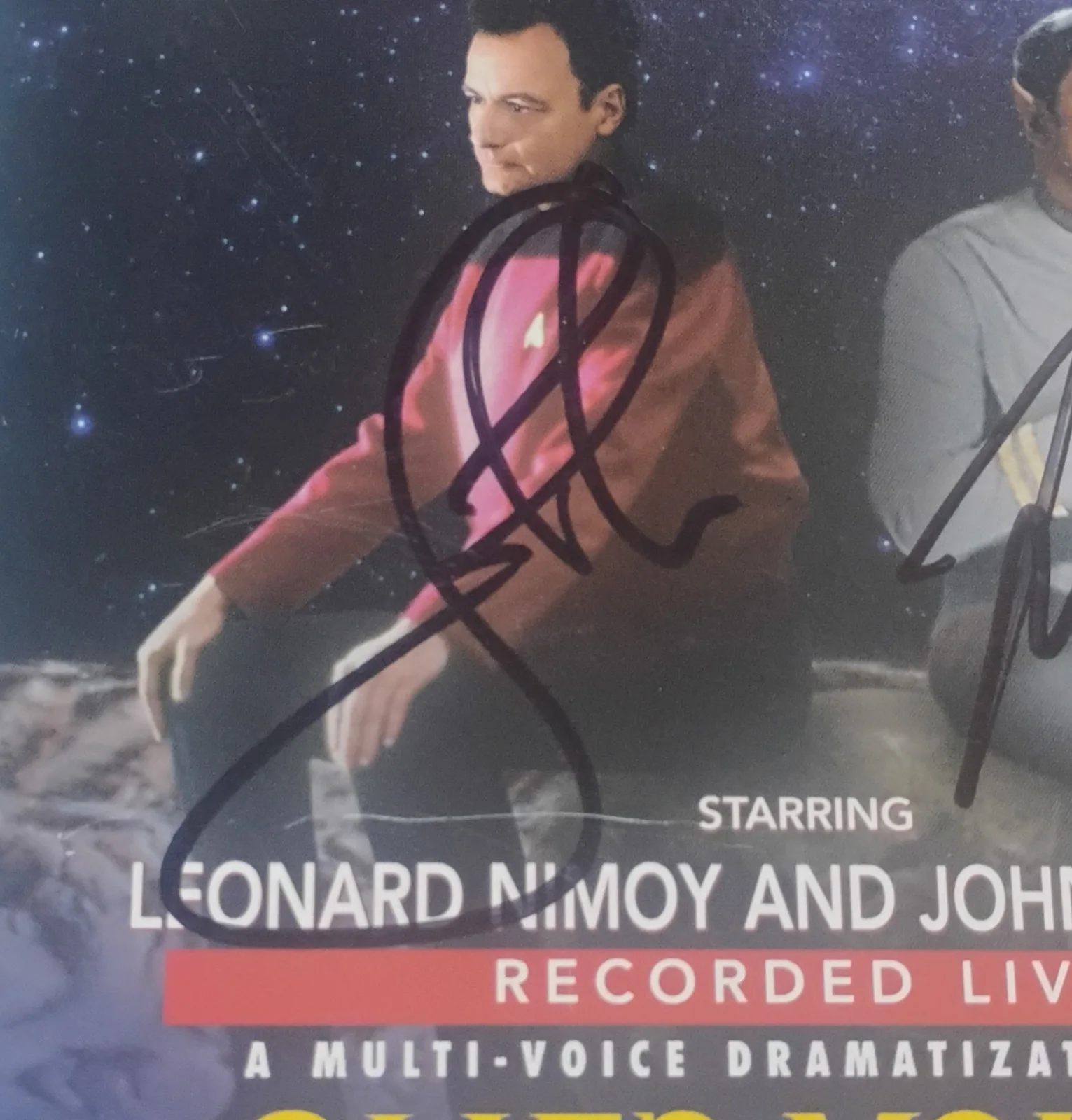 Leonard Nimoy & John De Lancie Spock vs Q Signed JSA COA Star Trek NO TARIFFS, image 4