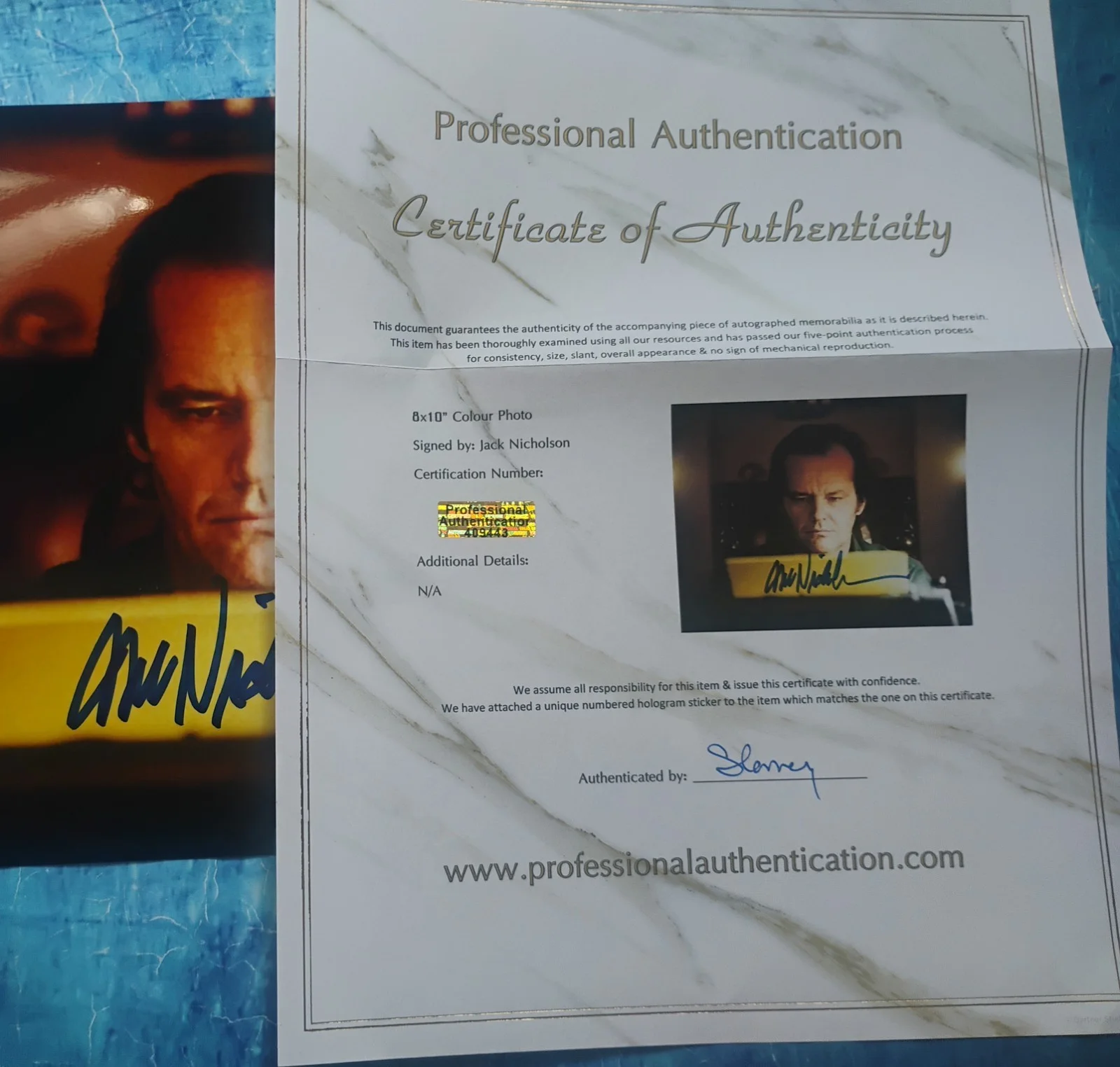 Jack Nicholson Hand Signed Autograph 8x10 Photo COA The Shining NO US TARIFFS, изображение 4
