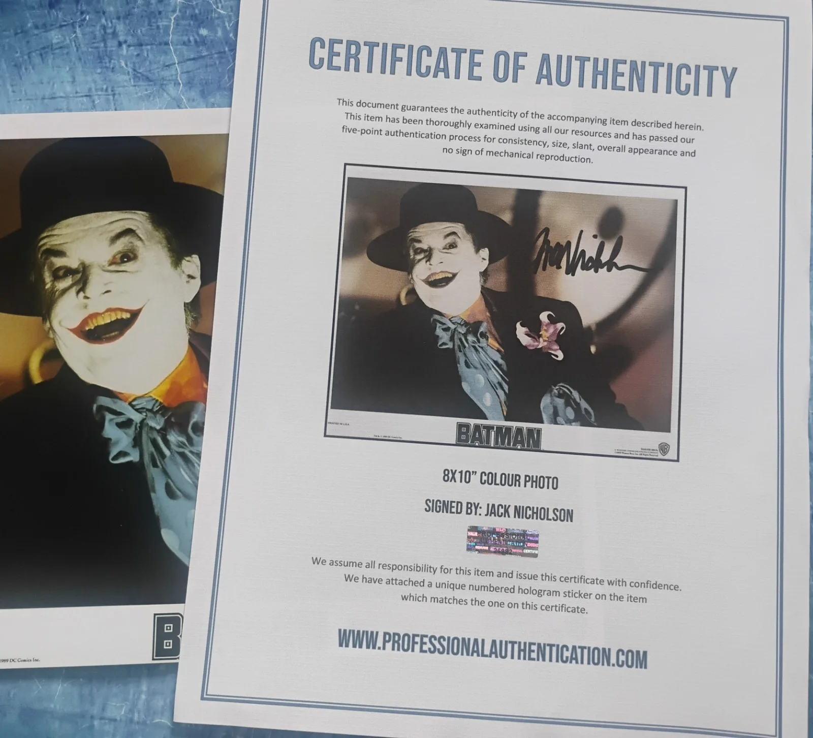Jack Nicholson Hand Signed Autogrph 8x10 Photo COA Batman Joker NO US TARIFF, image 4