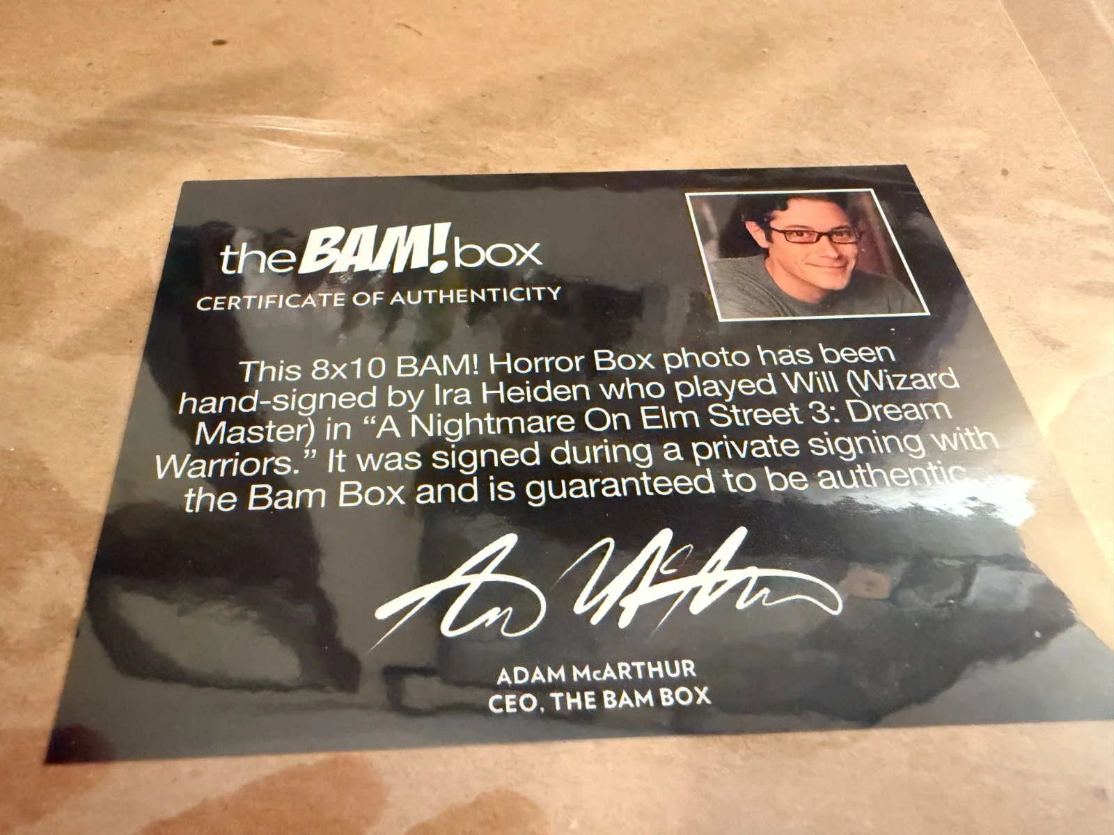 Ira Heiden — Ira Heiden Signed 8X10 Photo From Bam Box, Will In "A Nightmare on Elm St 3", image 2