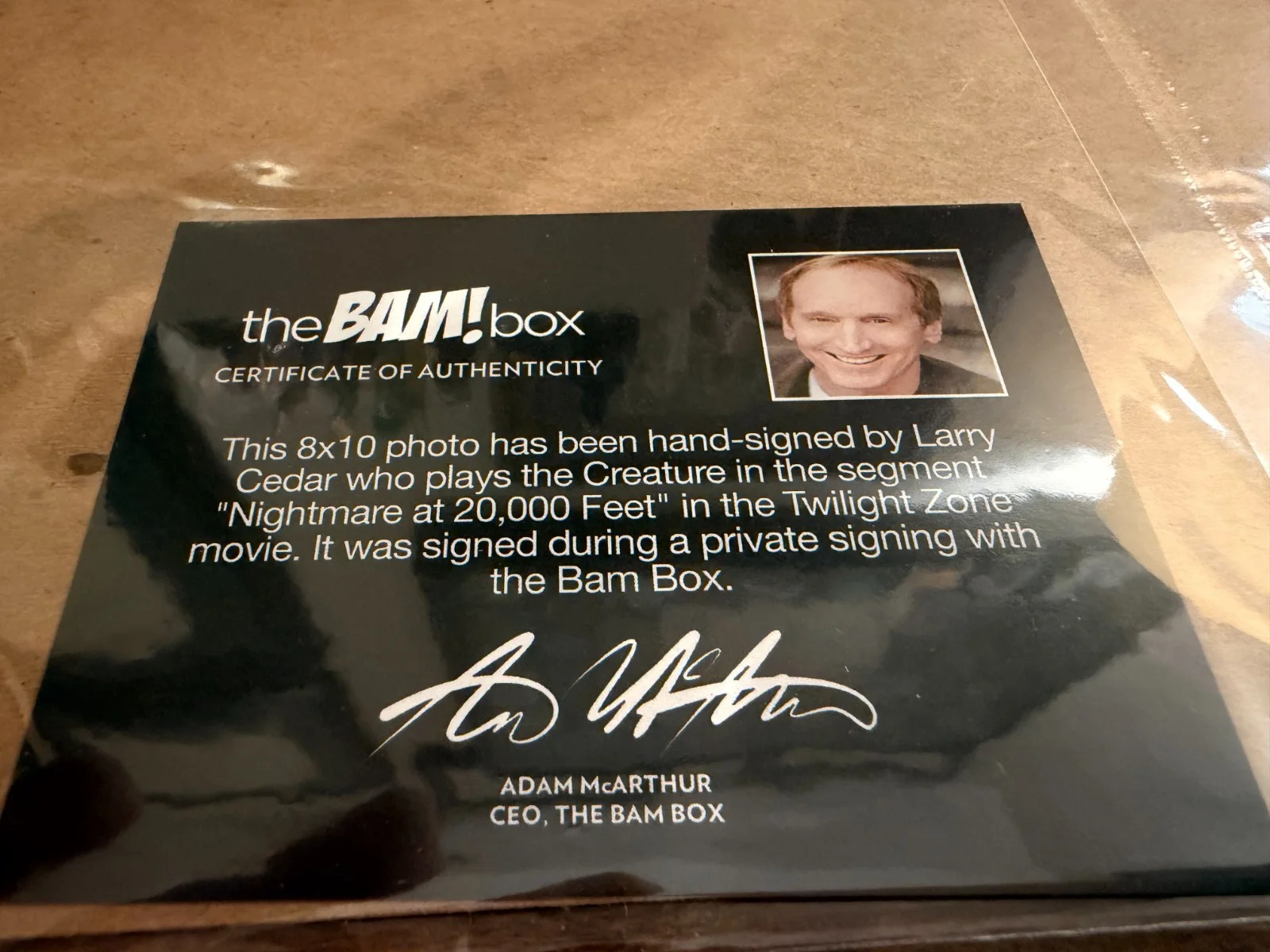 Larry Cedar — Bam Box Twilight Zone Larry Cedar the Creature Signed Auto with COA, image 2