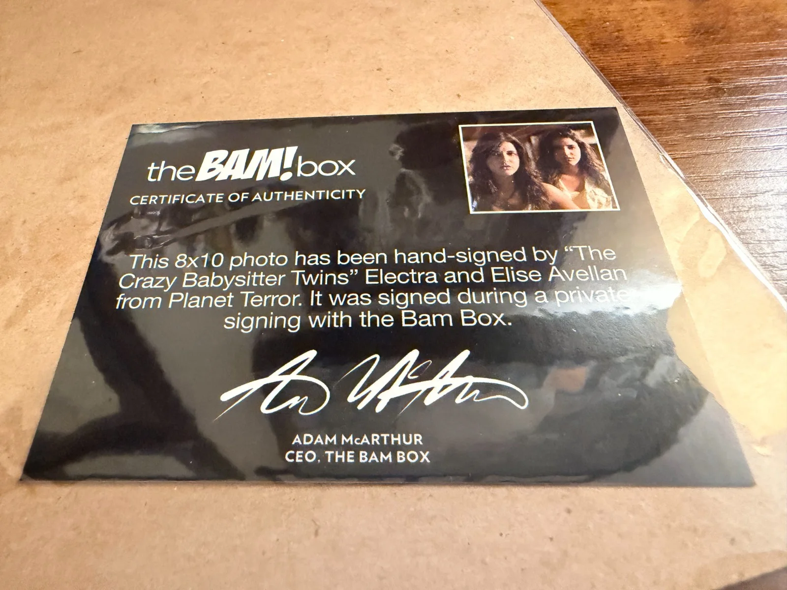 Electra abd Elise Avellan — Bam Box Planet Terror Crazy Babysitter Twins Signed 8x10 Avellan Sisters COA, image 2