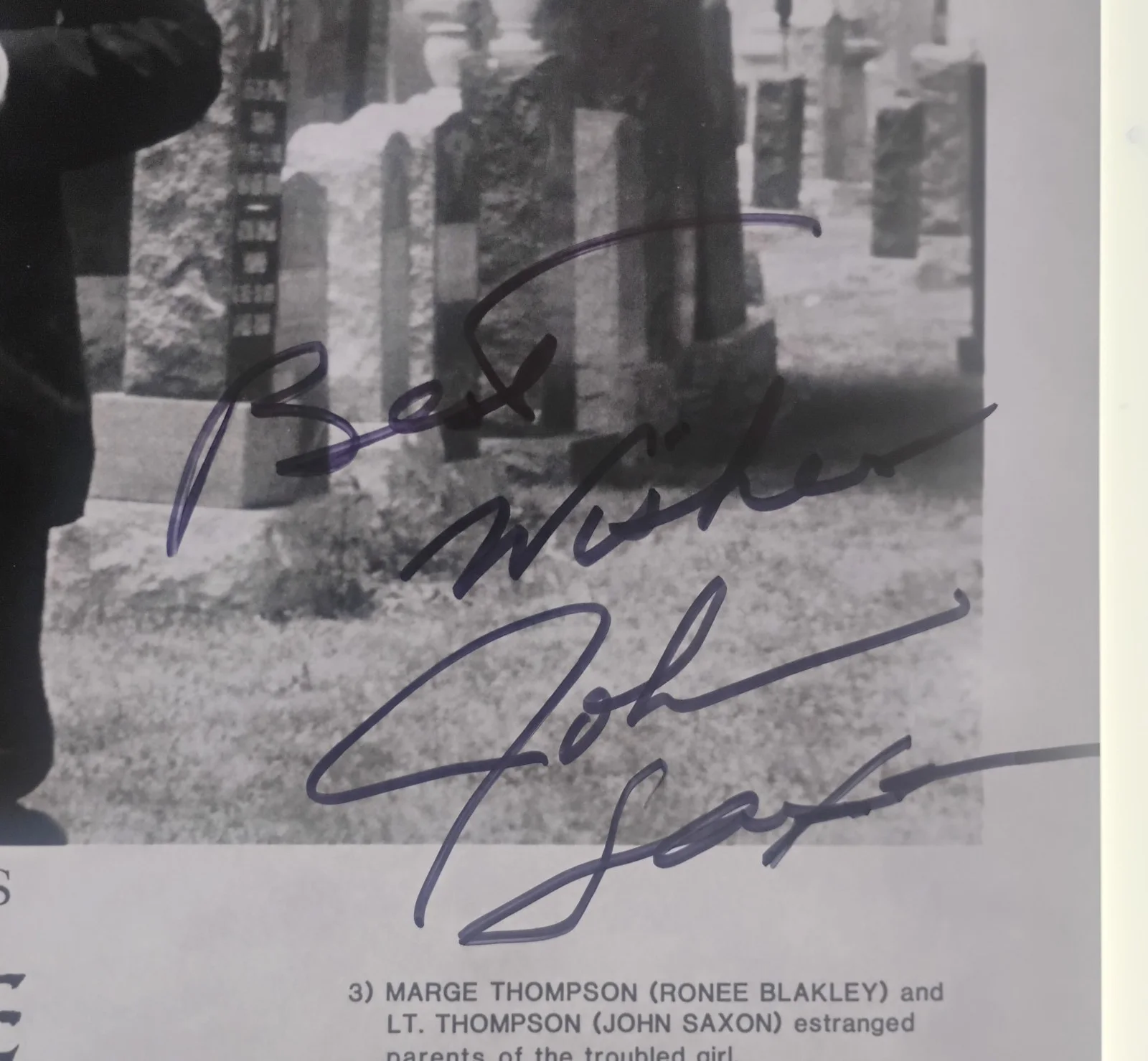 John Saxon & Ronee Blakley Signed 8x10 Photo COA Nightmare On Elm St NO TARIFFS, изображение 3