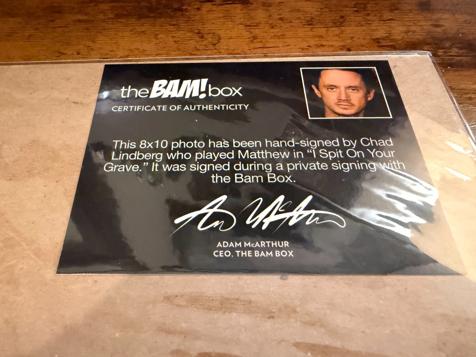 Chad Lindberg — Chad Lindberg Signed Autograph Photo 8x10 I Spit on Your Grave Bam Box COA, image 2