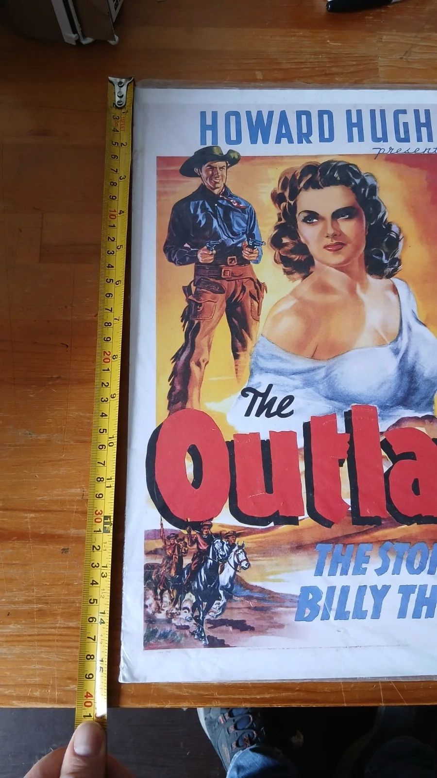 The Outlaw Film Poster 1943 Jane Russell Howard Hughes, изображение 3
