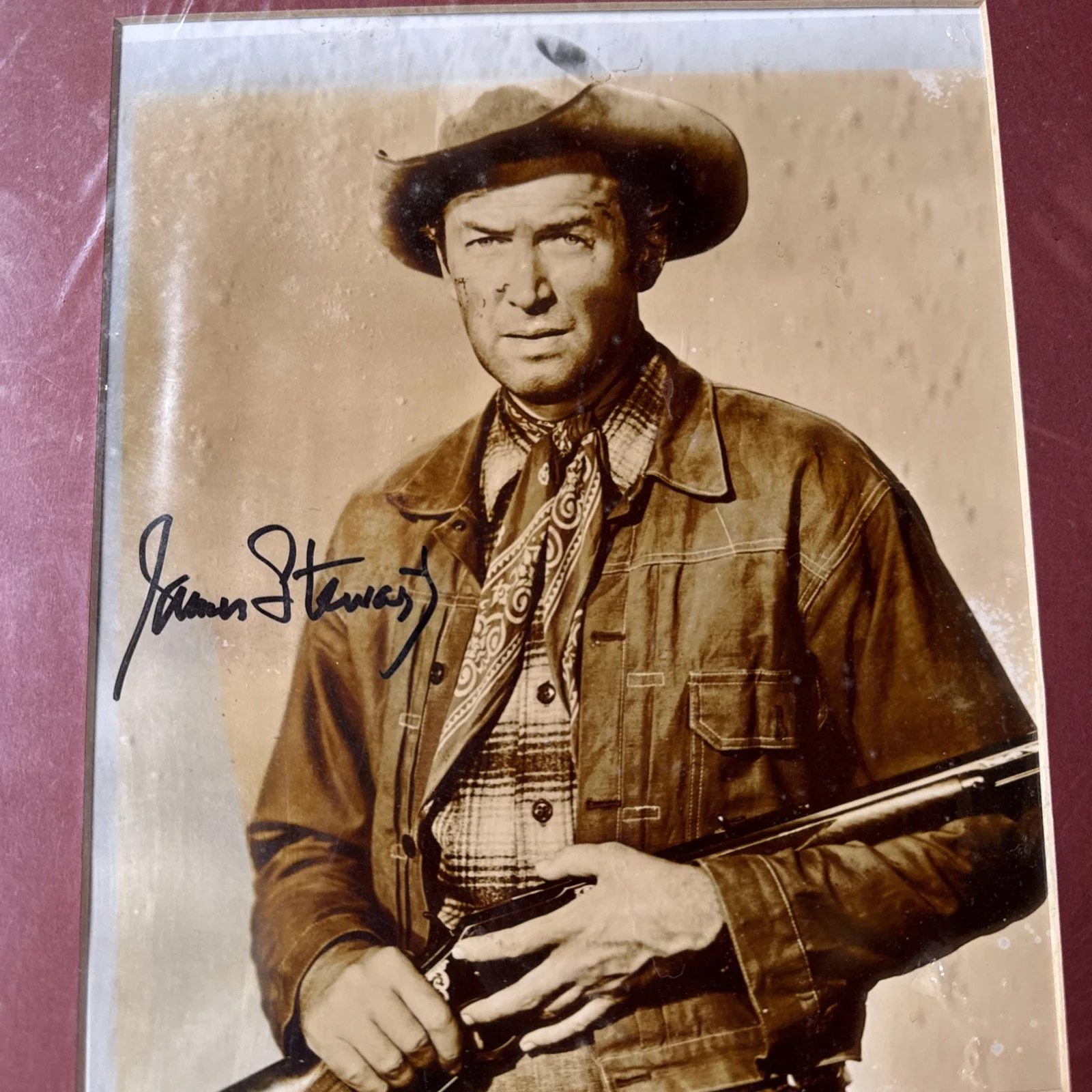 James Stewart Autographed Picture Western, изображение 2