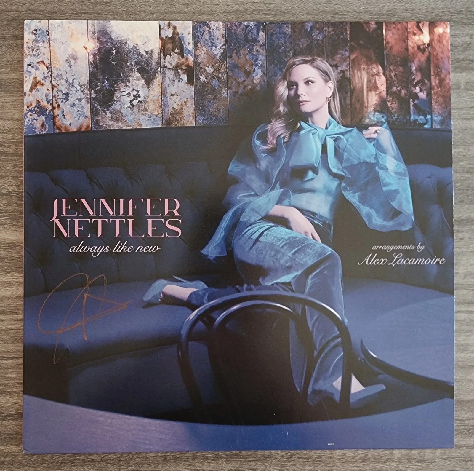 Jennifer Nettles Signed Always Like Vinyl Record Blue Marble Colored RAD, изображение 2