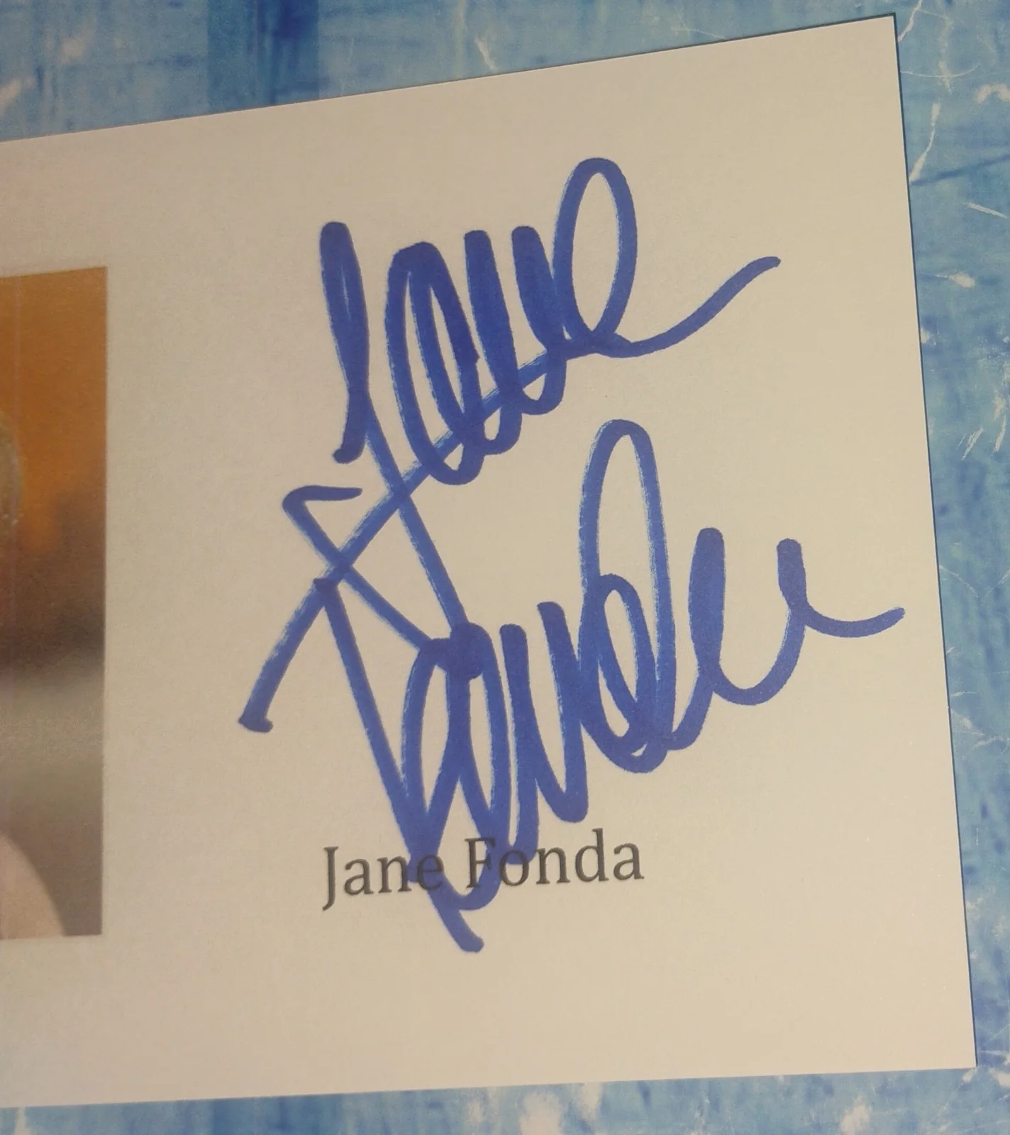 Jane Fonda Hand Signed Autograph Index Card COA - NO US TARIFFS, image 3