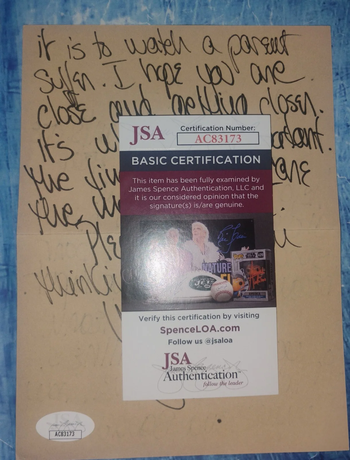 Jane Fonda Personal Letter & Hand Signed Autograph JSA COA - NO US TARIFFS, image 5