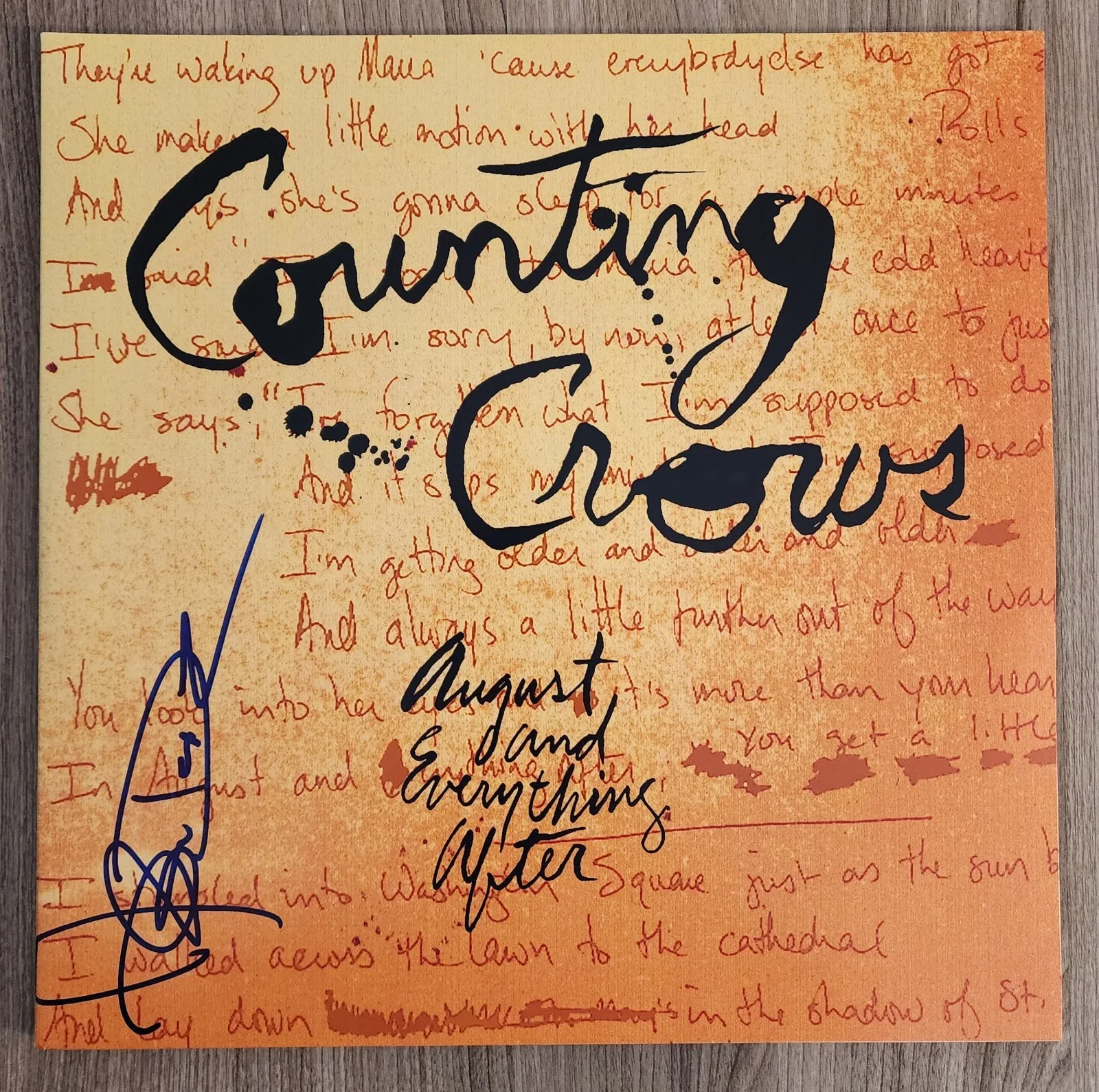 Adam Duritz Signed Counting Crows - August And Everything After Vinyl Record JSA, image 2