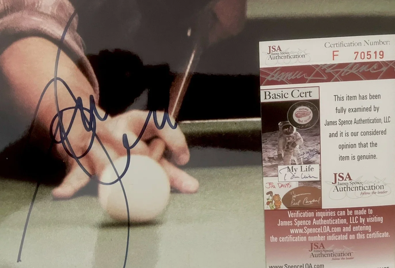 Tom Cruise — Tom Cruise “The Color Of Money”Signed 11x14 Photo JSA Authenticated, изображение 4