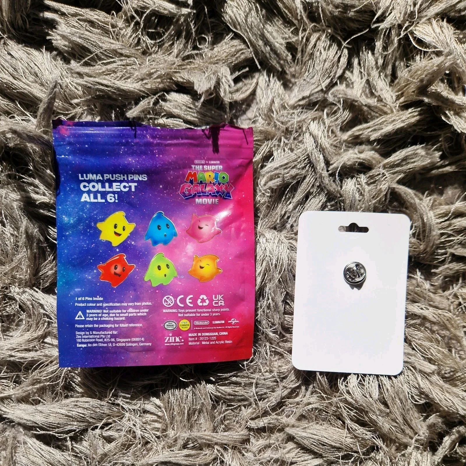 Odeon Mario Galaxy Movie Luma push Pin Green ⭐️⭐️⭐️ Nintendo pin collectible, изображение 2