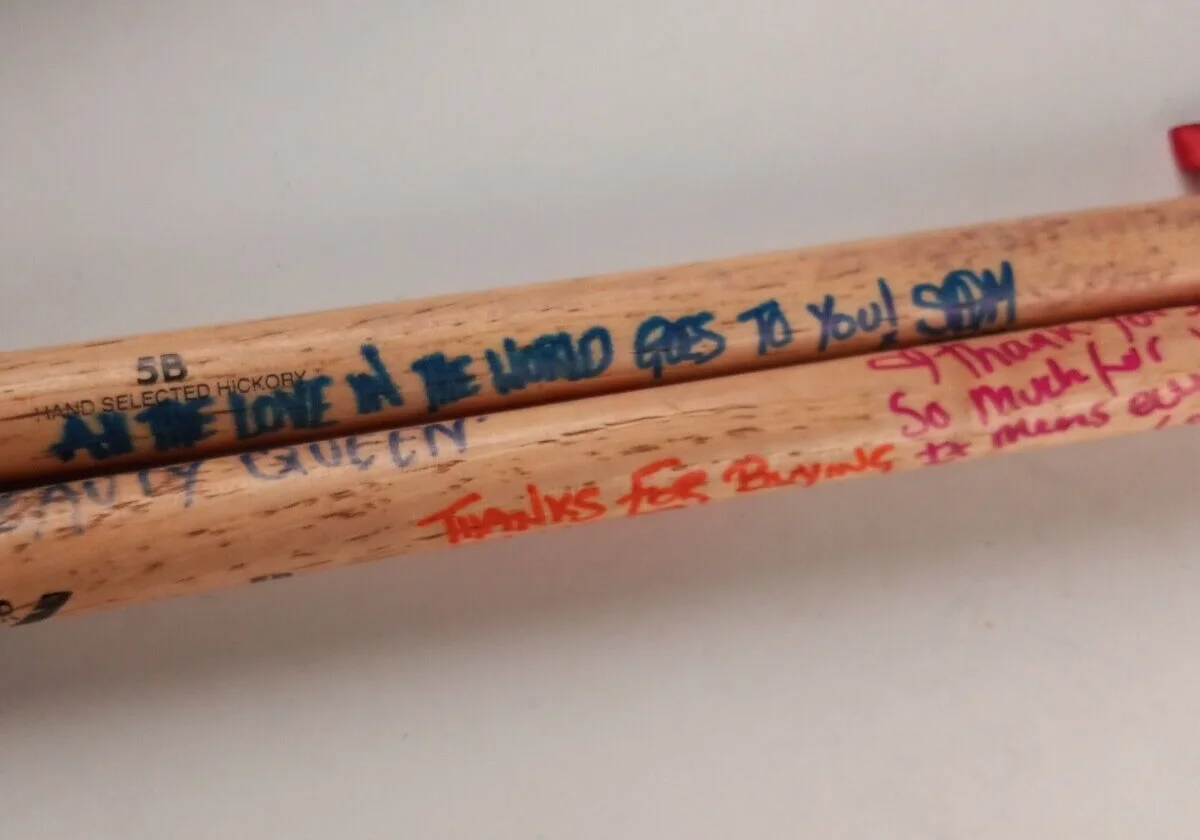 HANDS OFF GRETEL - Band Signed Drumsticks - 2016 Burn The Beauty Queen Album Rec, image 3