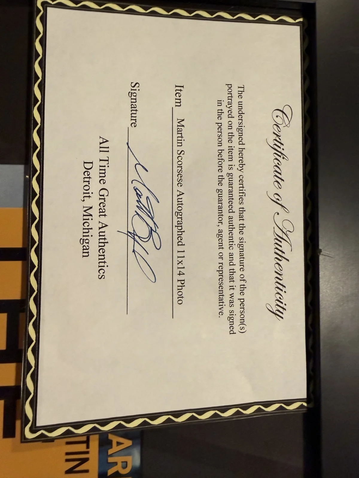 Martin Scorsese — Martin Scorsese Signed Autographed The Wolf Of Wall Street 11x17 Poster COA, изображение 4