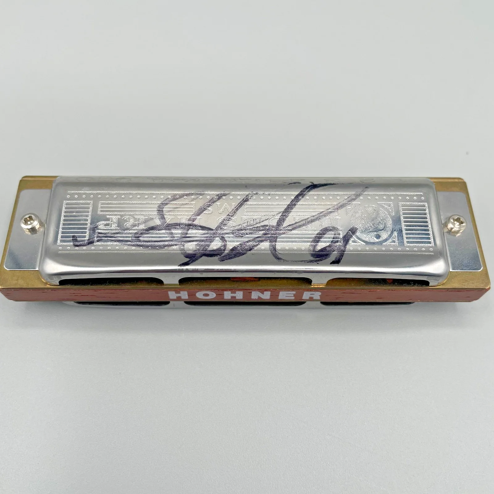Steven Tyler Aerosmith Autographed JSA Harmonica Hohner Blues Harp Key A 2006, image 2