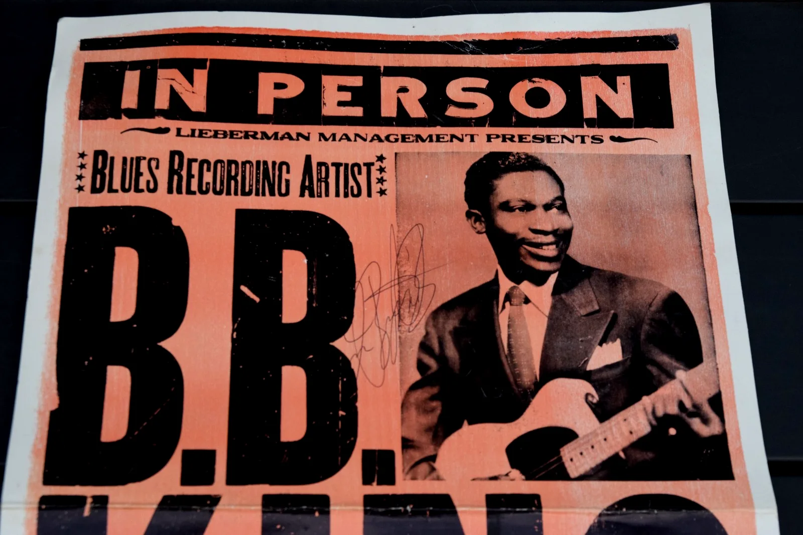 BB King Autographed Concert / Tour Poster 2008 Signed, image 2