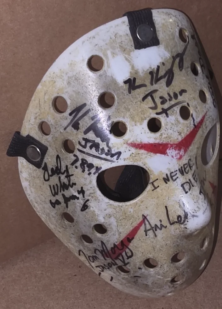 Friday the 13th Jason Voorhees Cast Autographed 1:1 Mask Kane Hodder Tom Savini, image 2