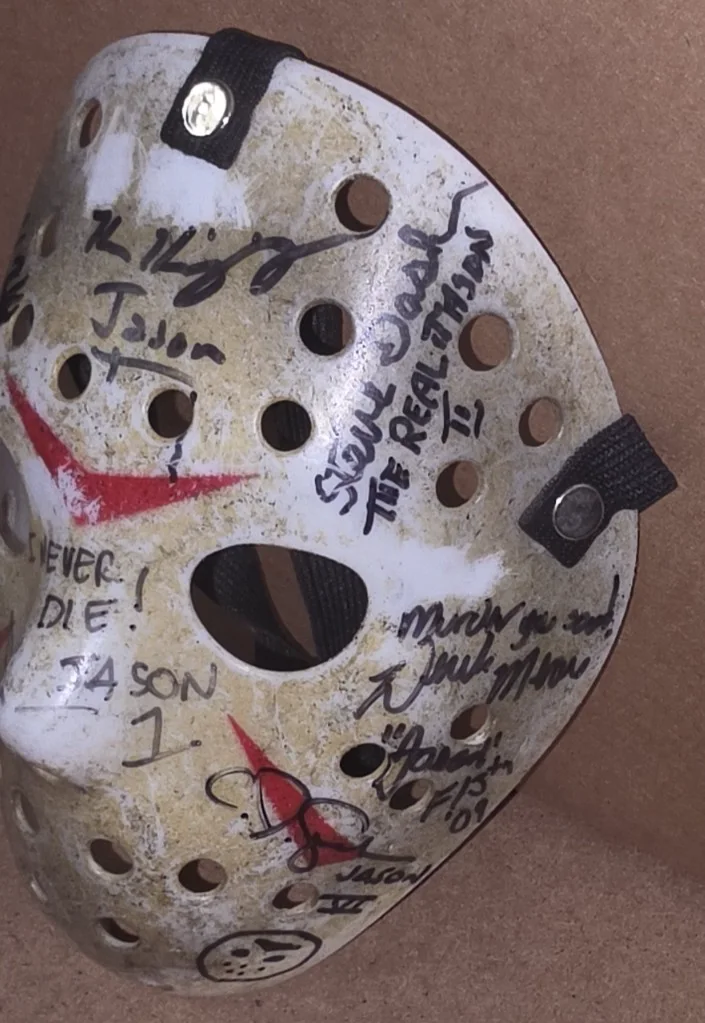Friday the 13th Jason Voorhees Cast Autographed 1:1 Mask Kane Hodder Tom Savini, image 3