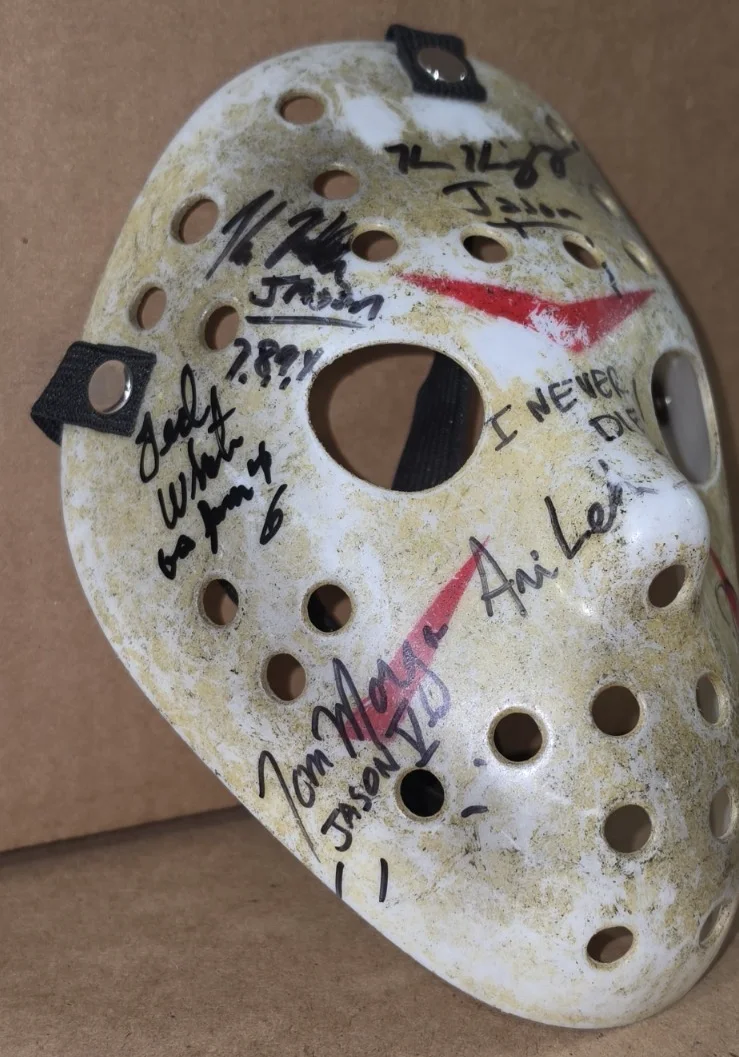 Friday the 13th Jason Voorhees Cast Autographed 1:1 Mask Kane Hodder Tom Savini, image 5