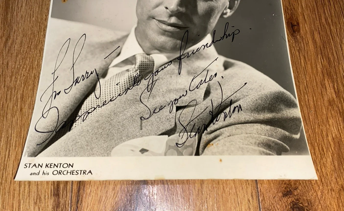 Antique Vintage Stan Kenton and his Orchestra Signed And Inscribed Photograph, изображение 5