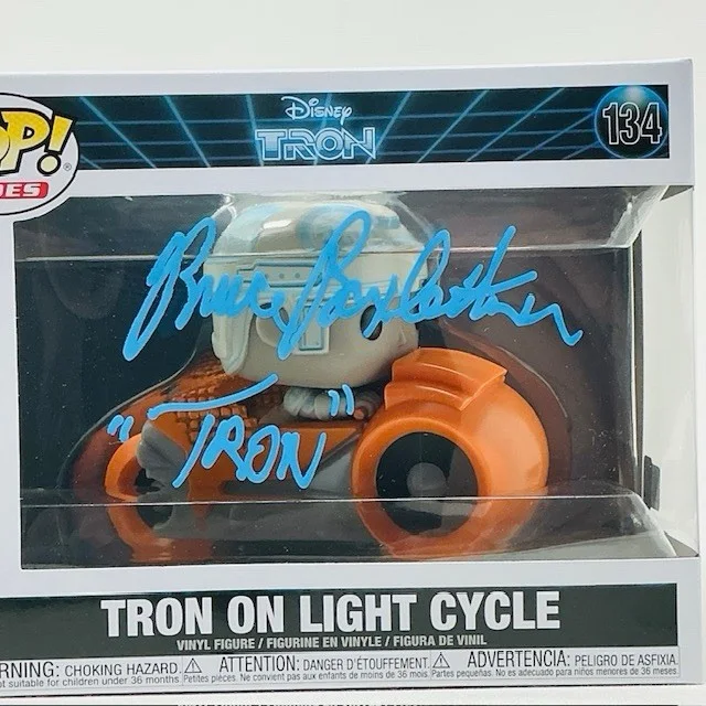 Bruce Boxleitner Autographed Tron On Light Cycle Disney TRON Funko Pop Rides, изображение 2