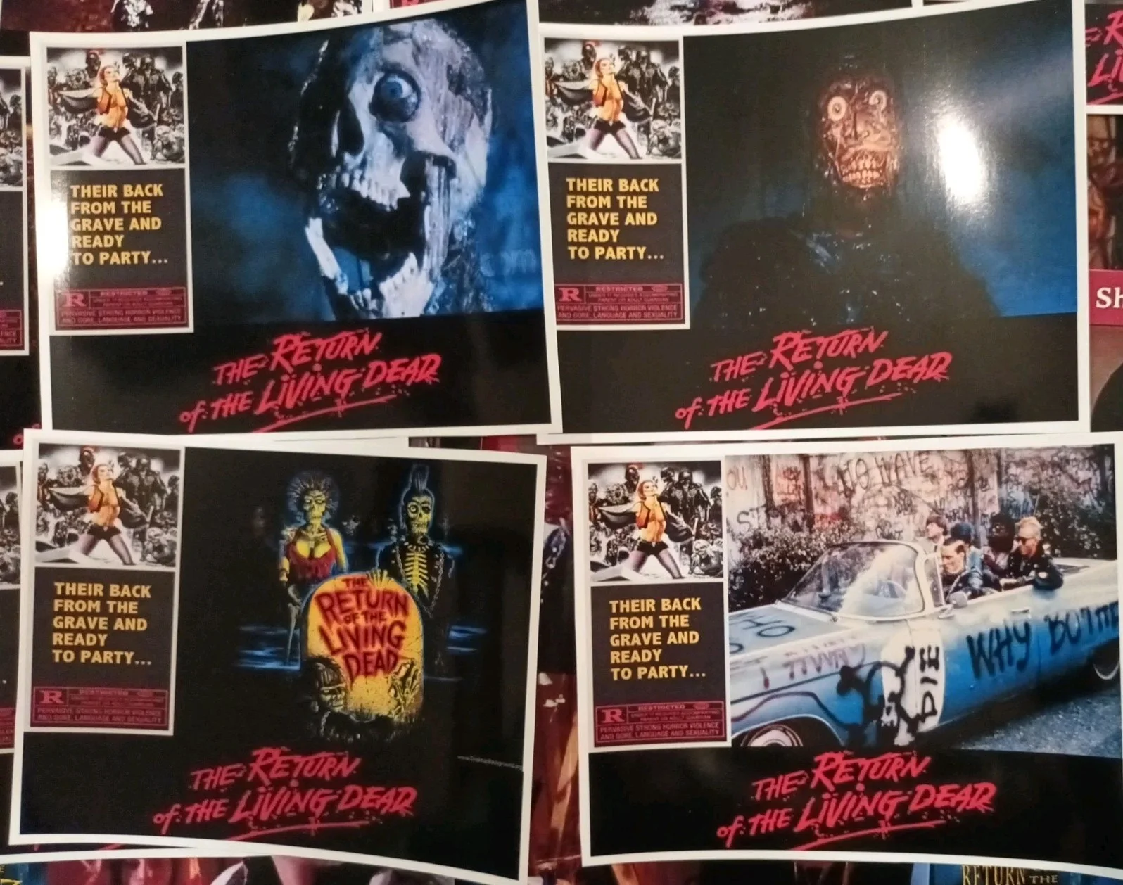 The Return Of The Living Dead 1985. 16 Unofficial Glossy 6x5ins Lobby Cards. New, изображение 3