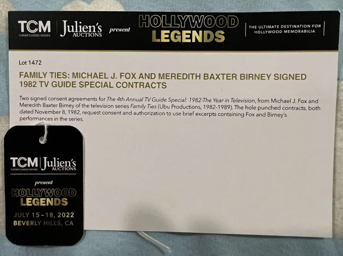 Michael J. Fox — 1982 Signed Autographed Michael J. Fox TV Guide Contract OOAK Early Auto!, image 3