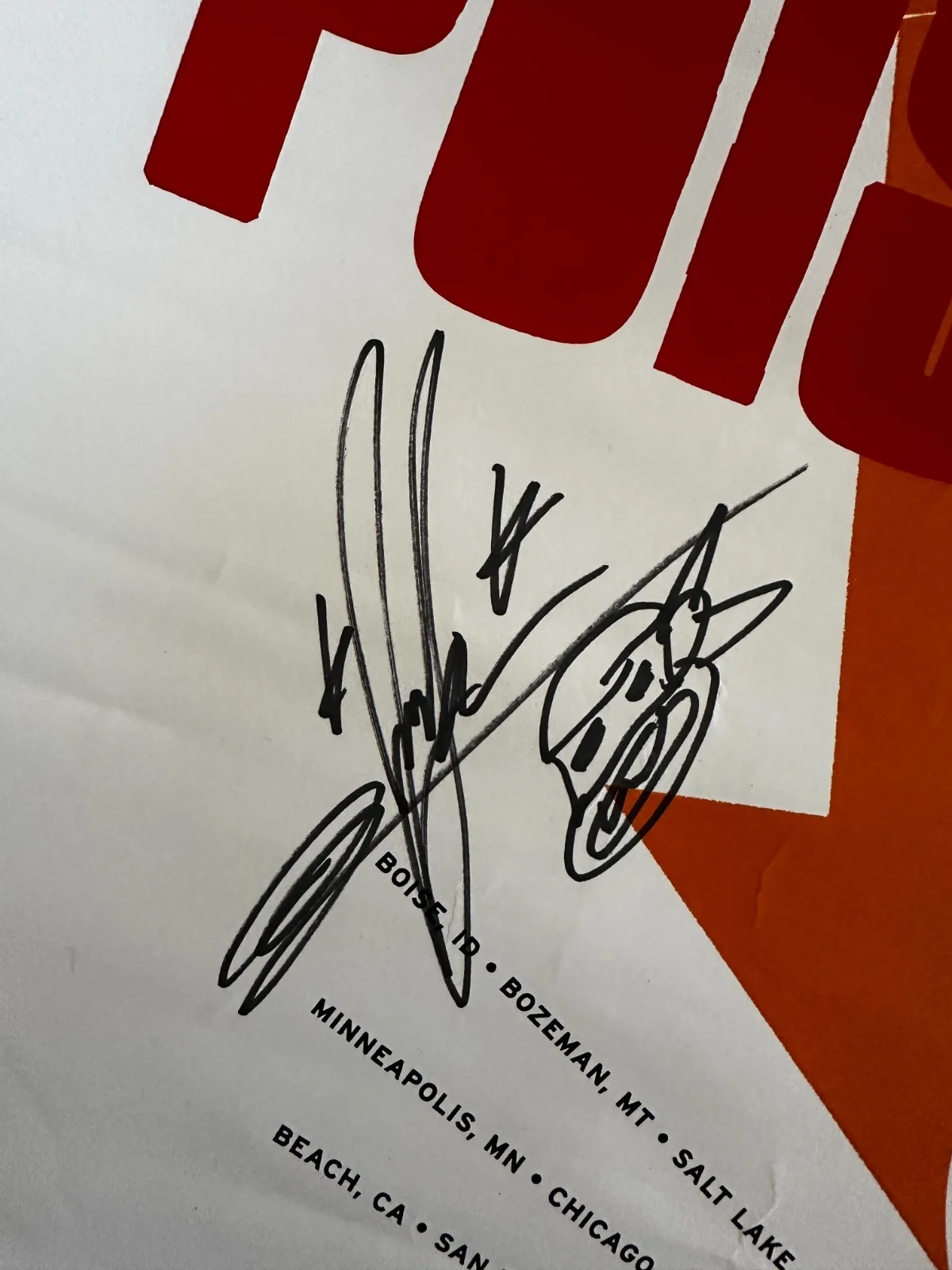 Jeffrey Moreira "Poison the Well" Warped Tour 2003 poster SIGNED, image 2