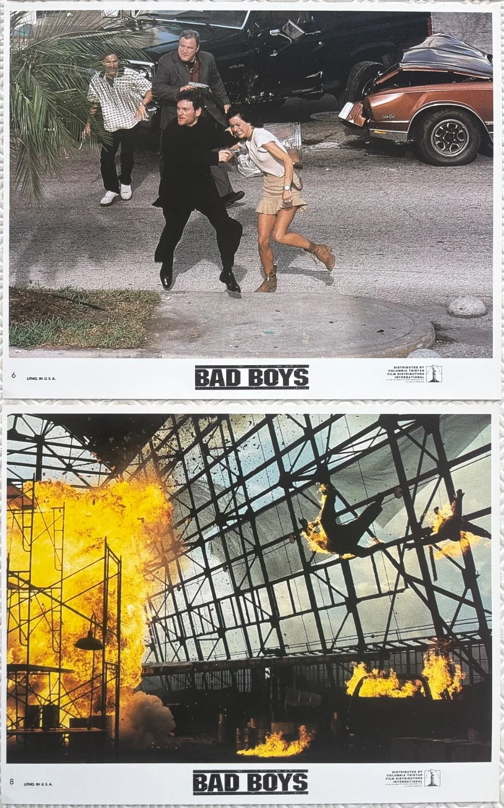 Bad Boys set of 8 Original 1995 FOH Lobby Cards Will Smith Martin Lawrence, изображение 2