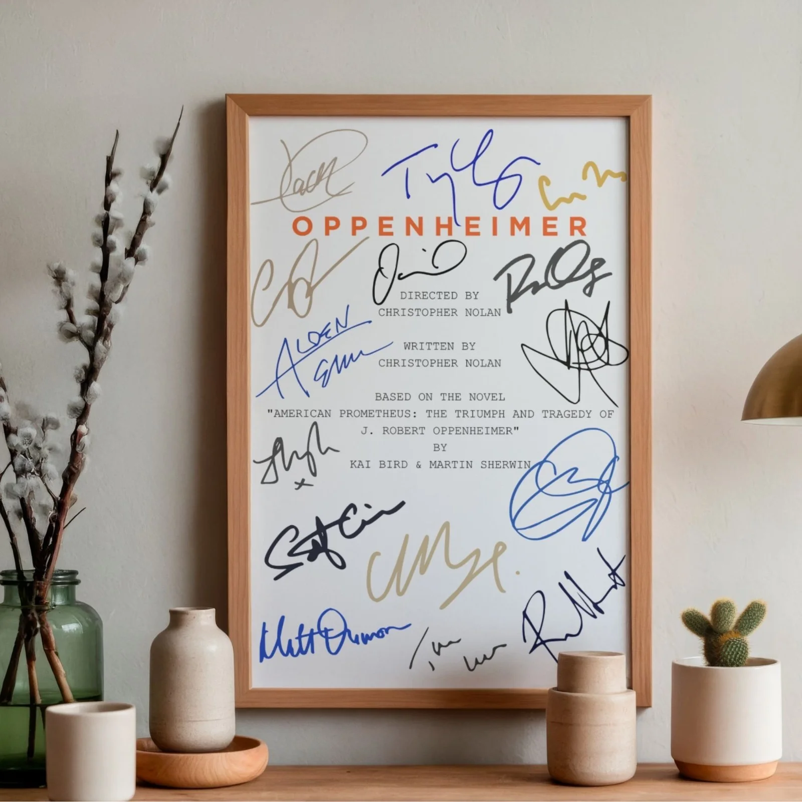 Oppenheimer Inspired Poster A4 Pre-Printed Signature Script Style Wall Art Print, изображение 2