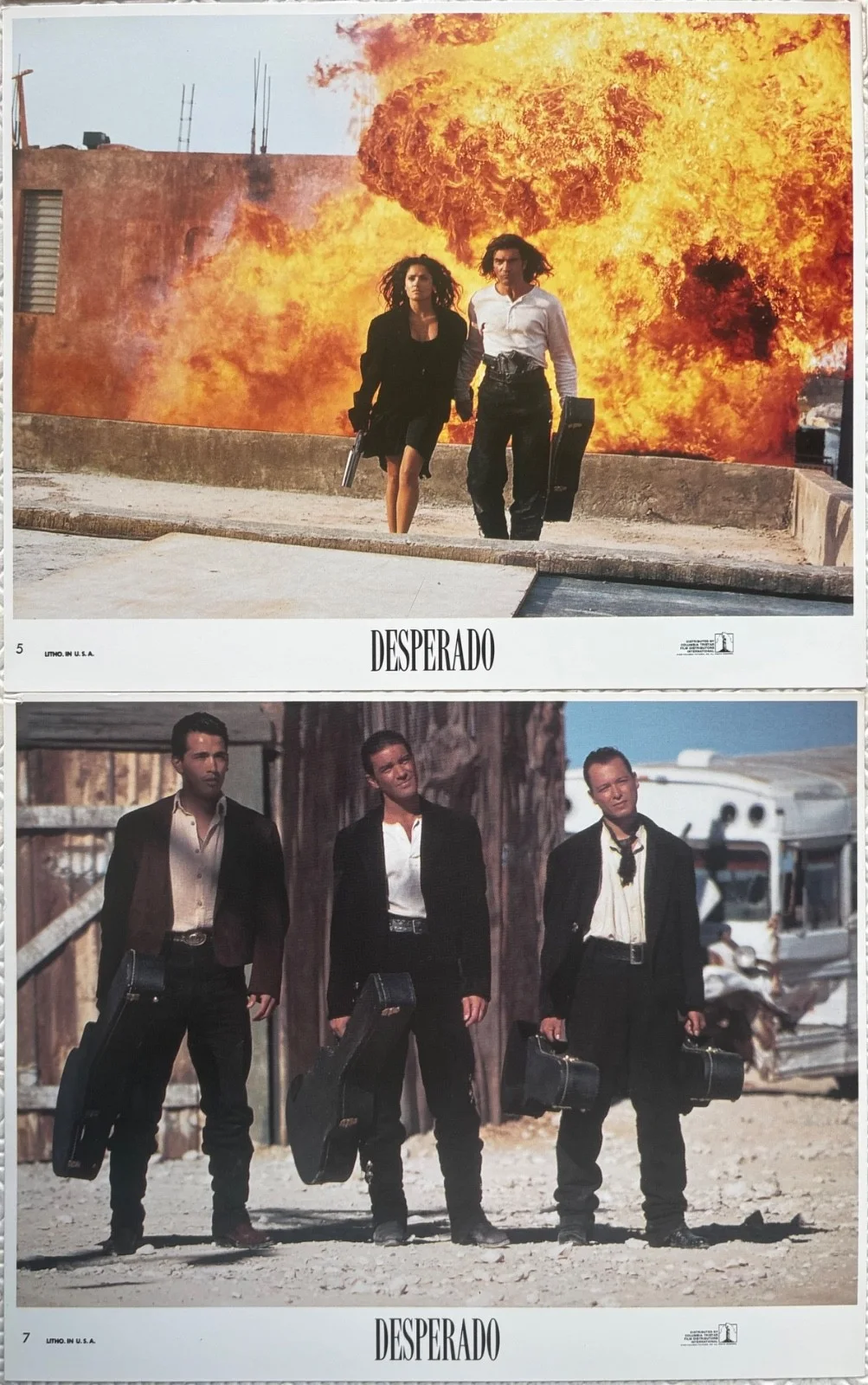 Desperado set of 8 Original 1995 FOH Lobby Cards Antonio Banderas, изображение 3