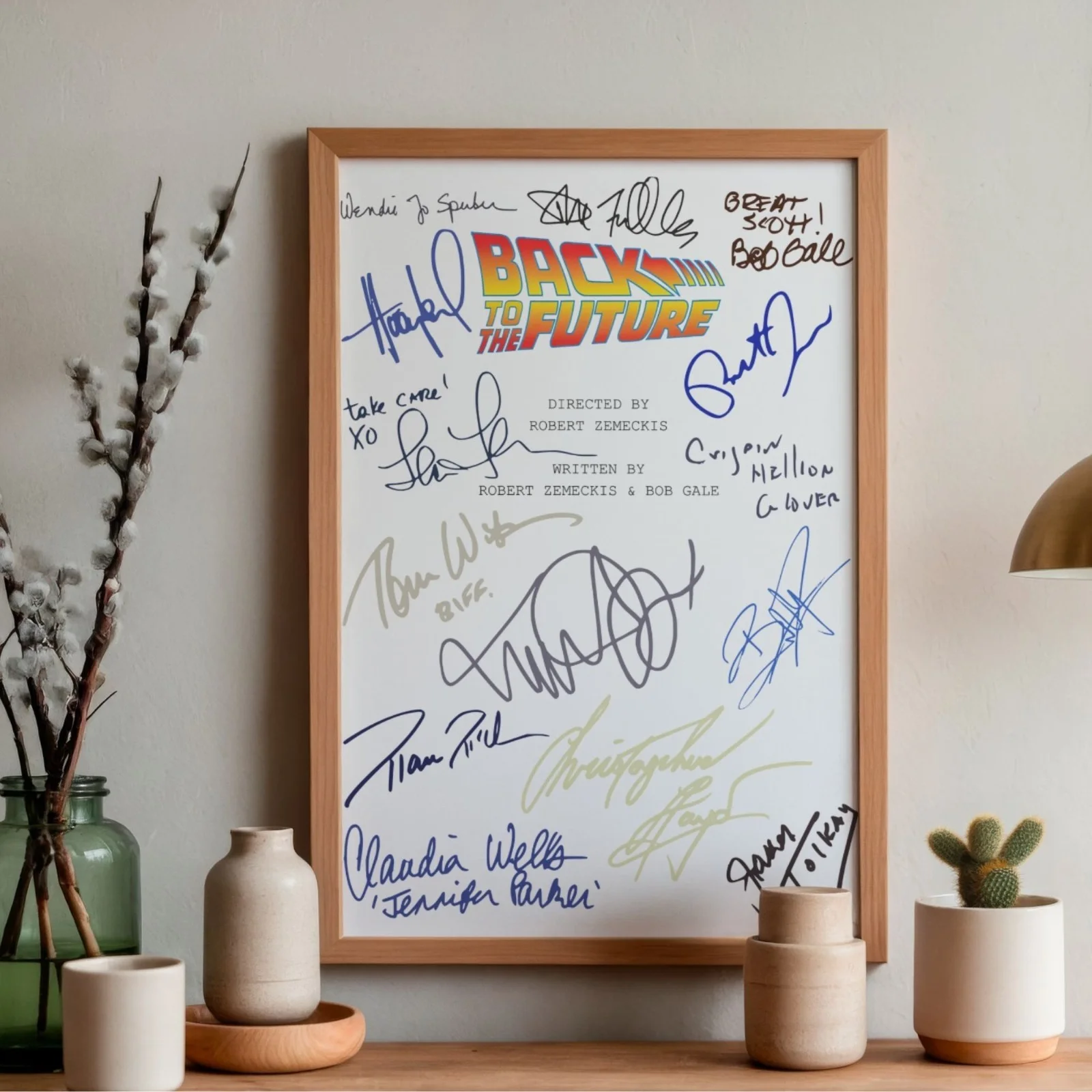 Back To The Future Inspired Poster A4 Pre-Printed Signature Script Style Gift, image 2