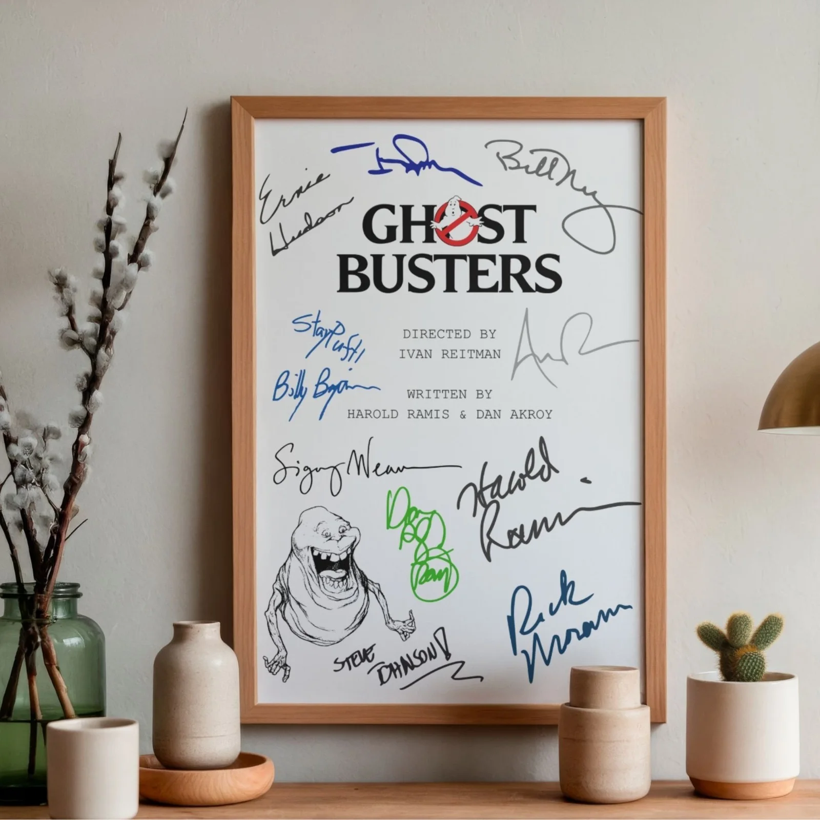 Ghostbusters Inspired Poster A4 Pre-Printed Signature Script Style Wall Art Gift, image 2