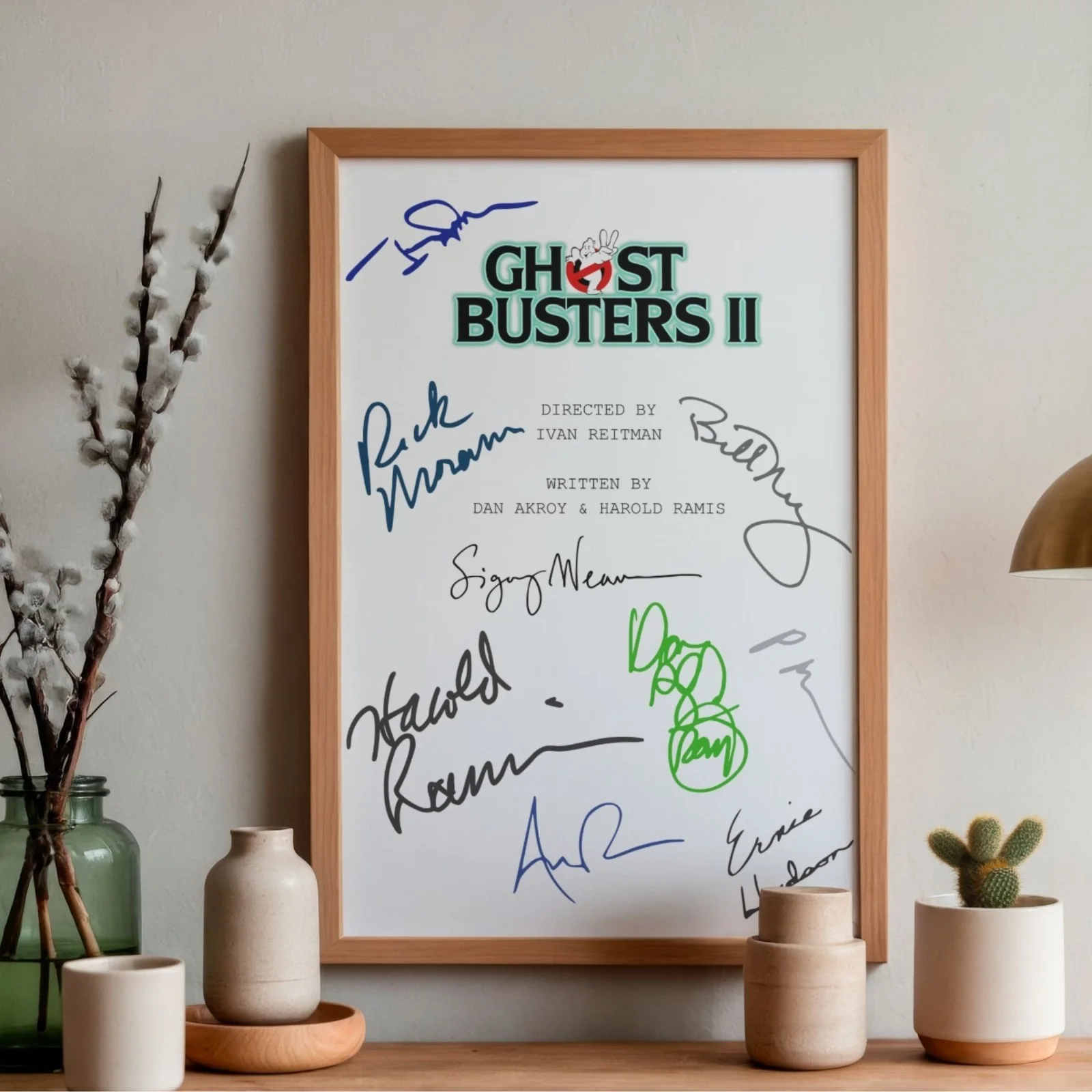 Ghostbusters 2 Inspired Poster A4 Pre-Printed Signature Script Style Movie Gift, image 2