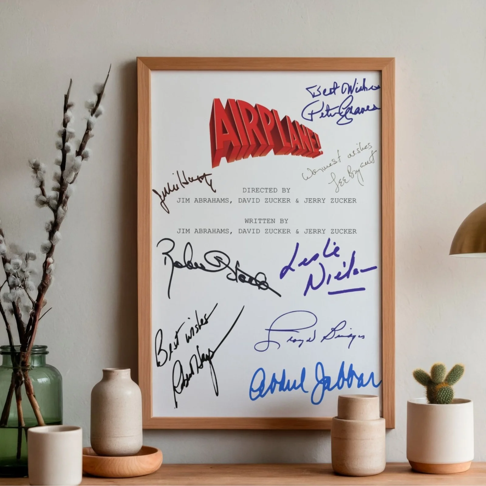 Airplane! Inspired Poster A4 Pre-Printed Signature Script Style Comedy Gift, image 2