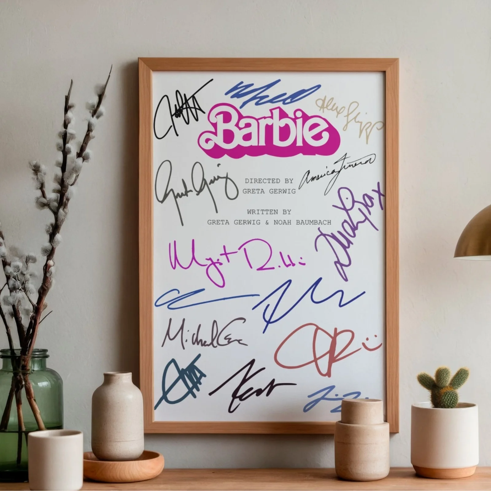 Barbie Inspired Poster A4 Pre-Printed Signature Script Style Movie Wall Art Gift, изображение 2