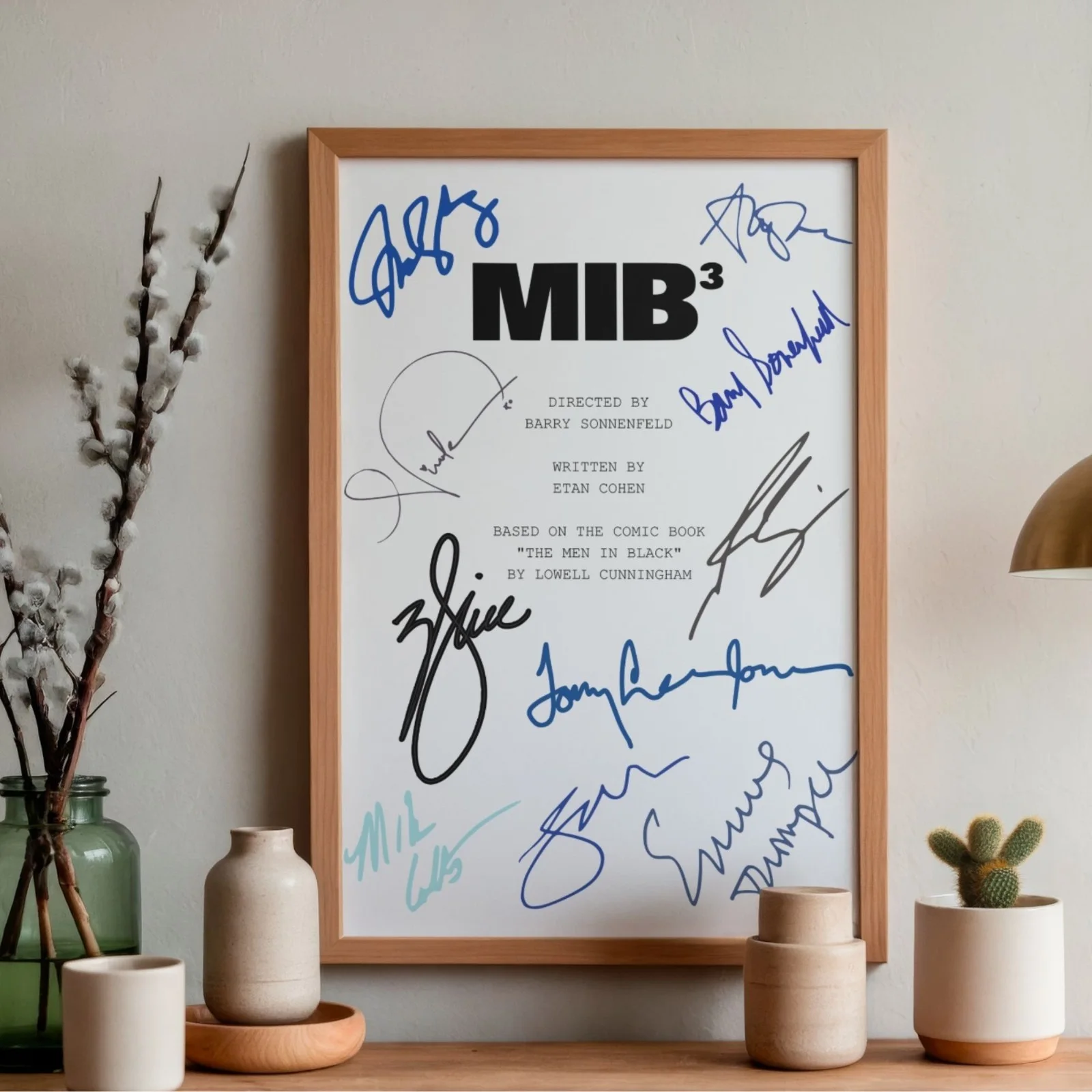 Men In Black 3 Inspired Poster A4 Pre-Printed Signature Script Style Art Print, image 2