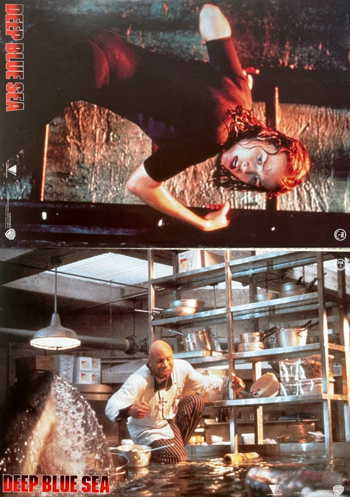 Deep Blue Sea set of 7 Original 1999 German Lobby Cards Samuel L Jackson, изображение 2